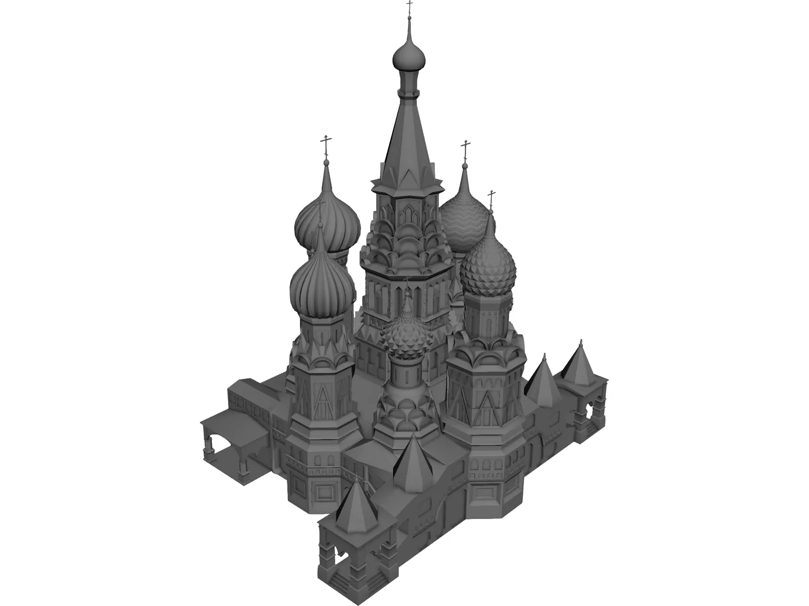 Red Square 3D Model main preview