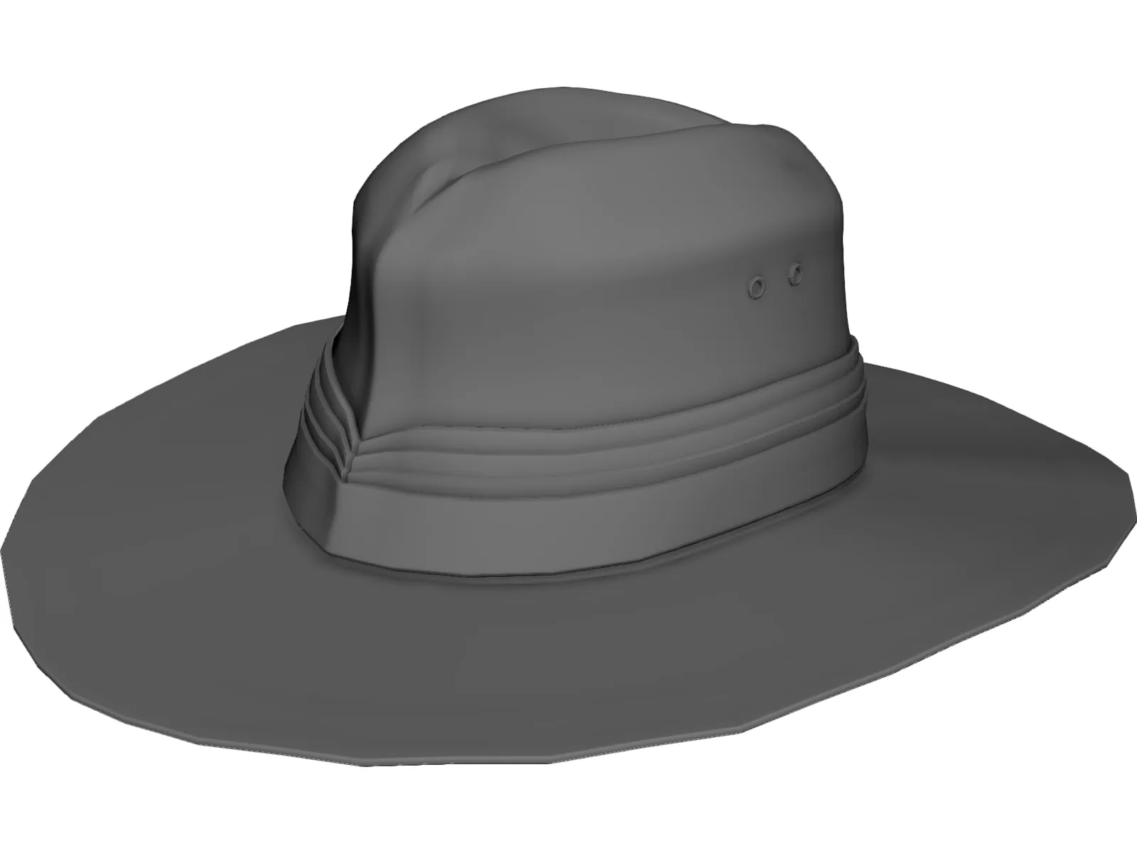 Aussie Hat 3D Model main preview