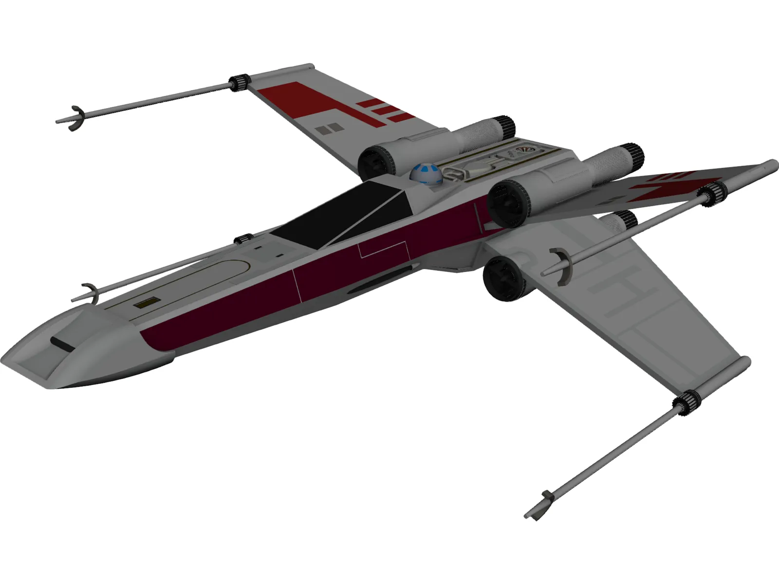 Star Wars X-Wing 3D Model main preview