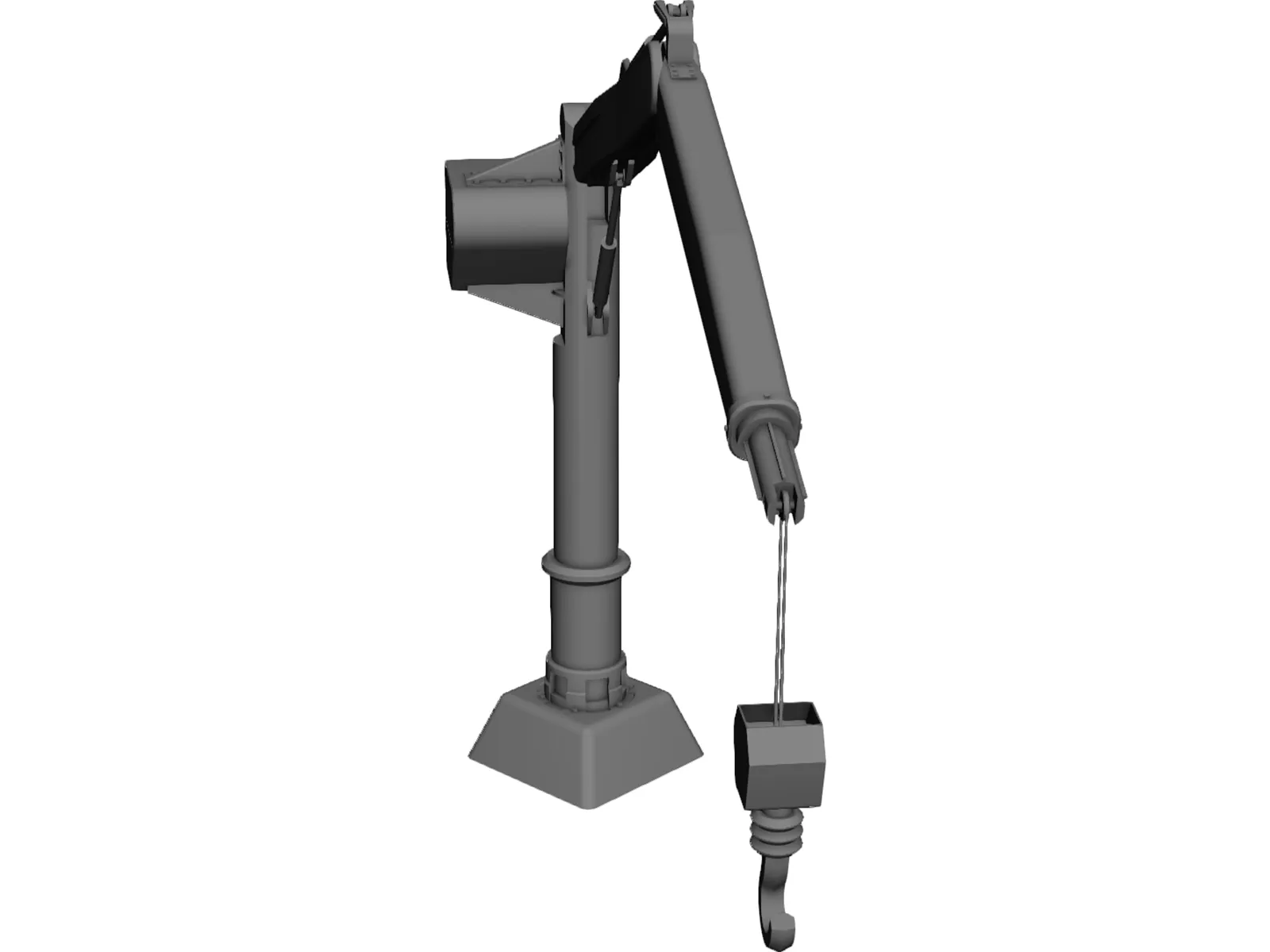 Hydraulic Crane 3D Model main preview