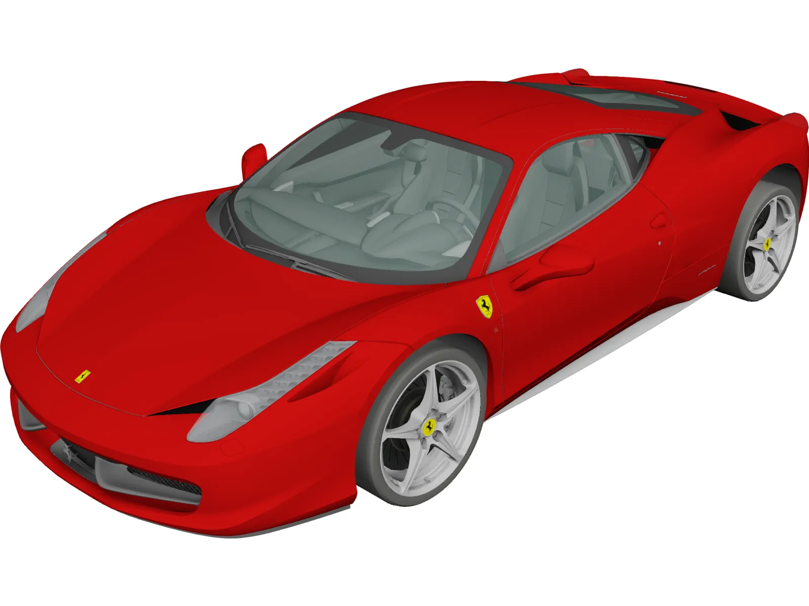 Ferrari 458 Italia 3D Model main preview