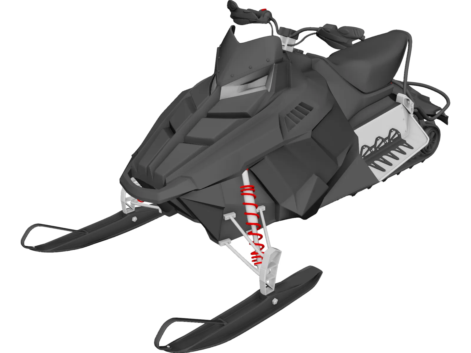 Snowmobile 3D Model main preview