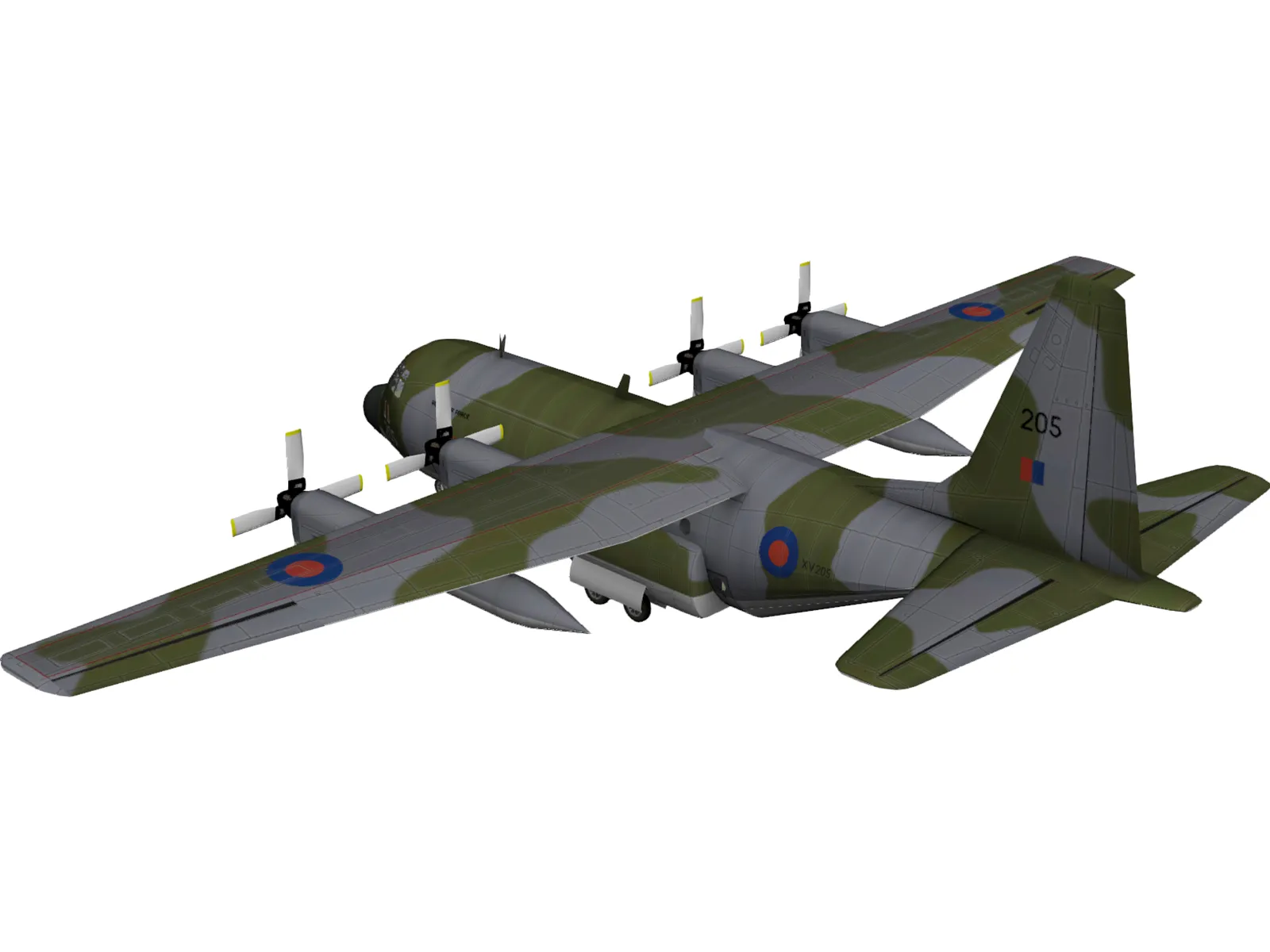 Lockheed C-130 Hercules 3D Model main preview