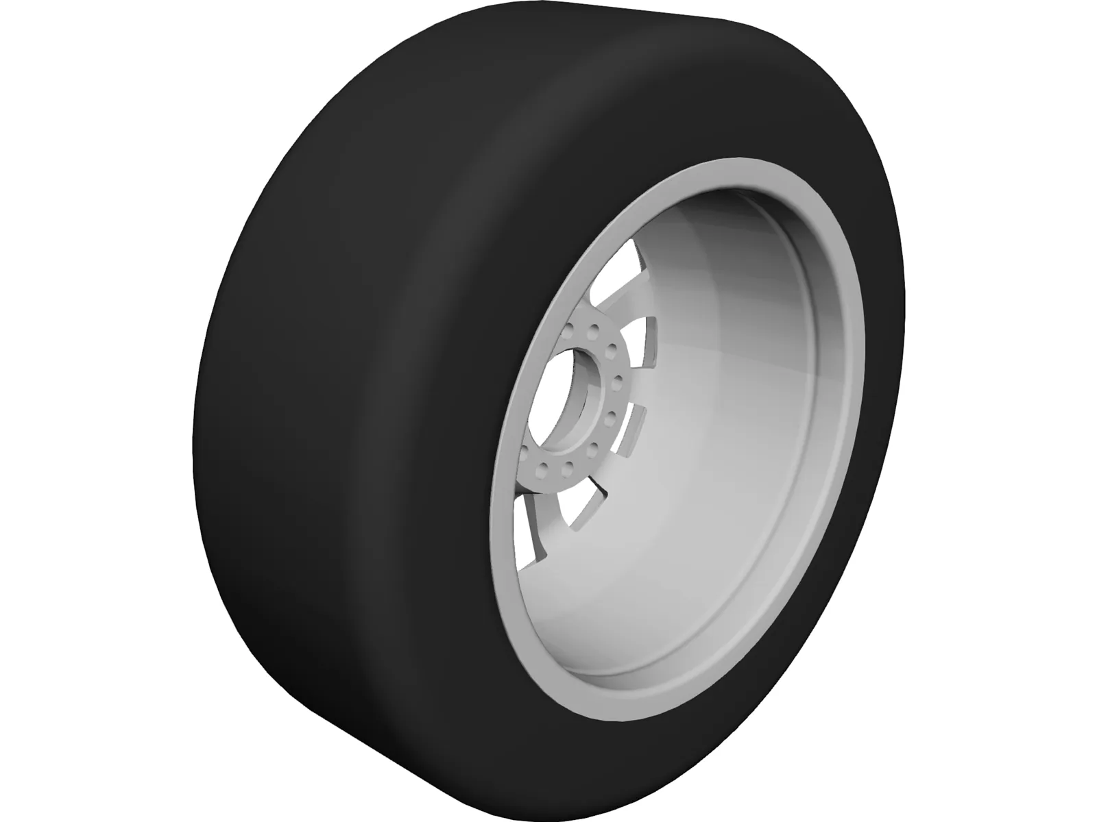 Racing Wheel 3D Model main preview