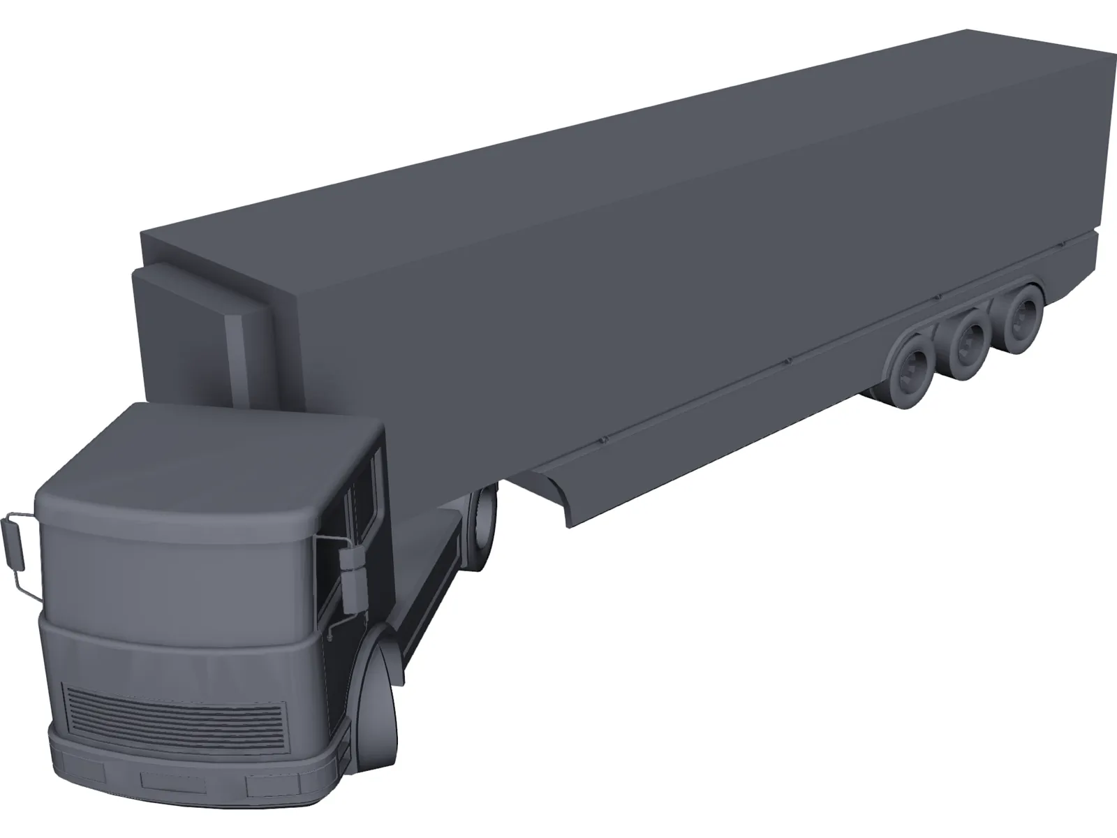 European Truck 3D Model main preview