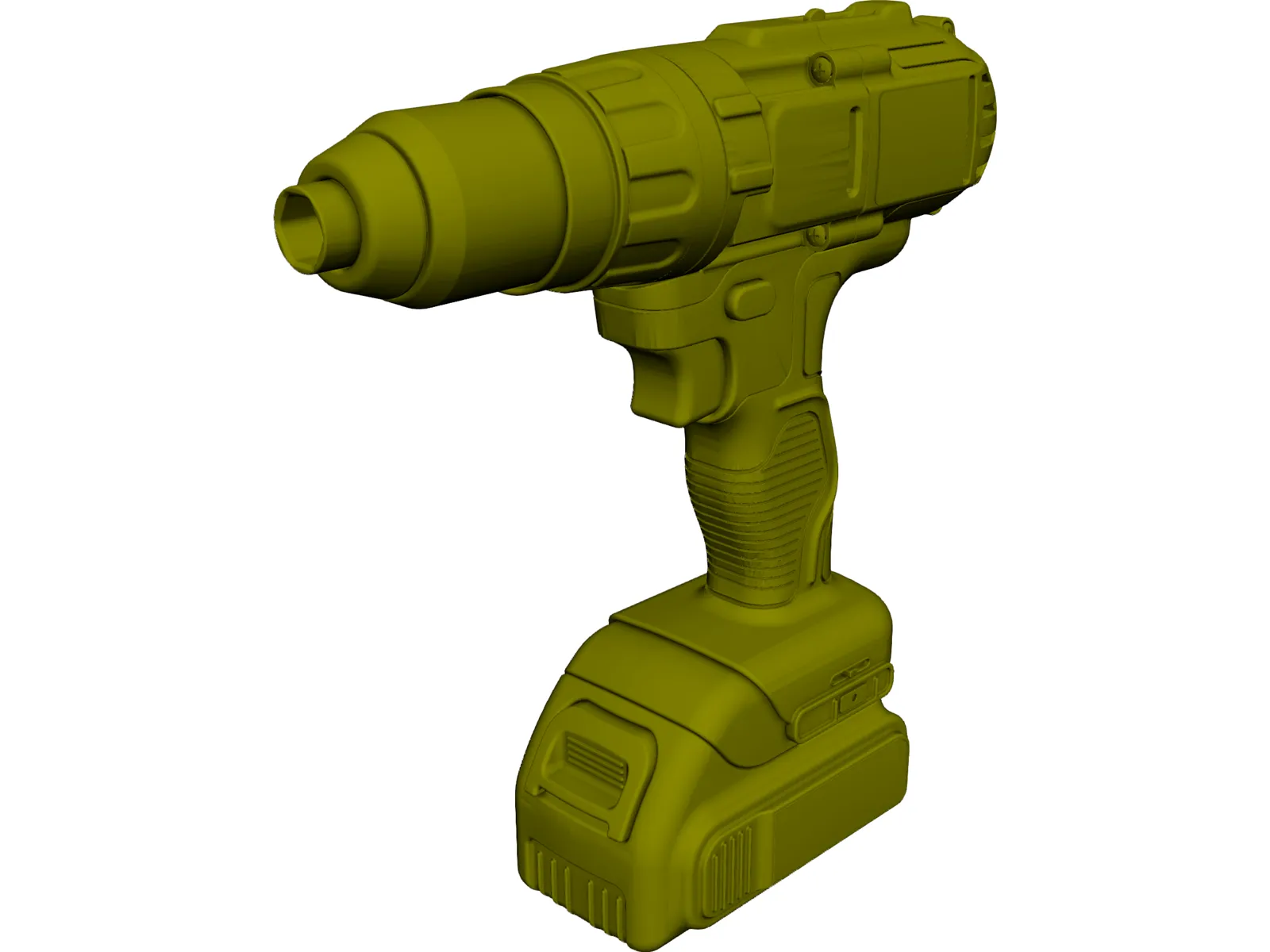 DeWalt Cordless Impact 3D Model main preview