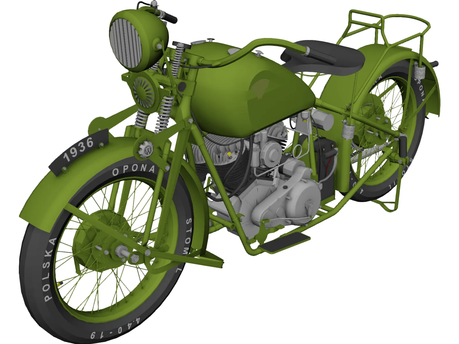 Sokol 1000 Motorbike 3D Model main preview