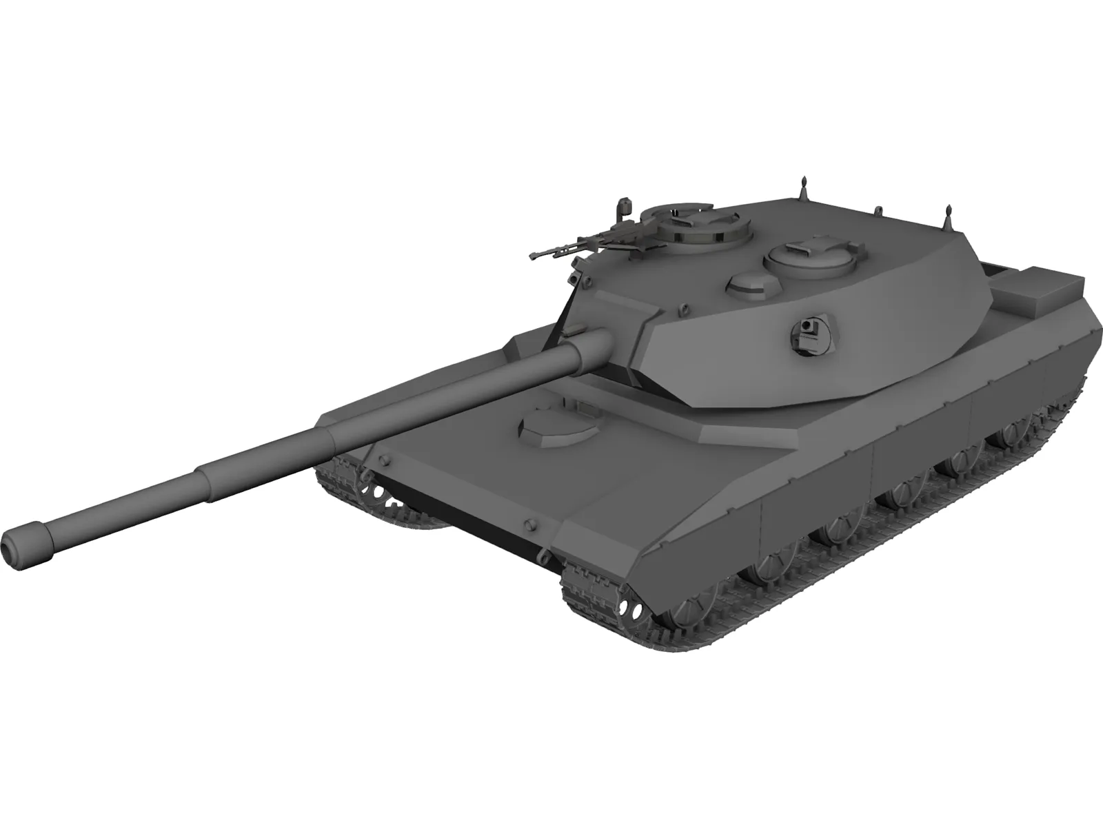 T-102 Russian Heavy Tank 3D Model main preview
