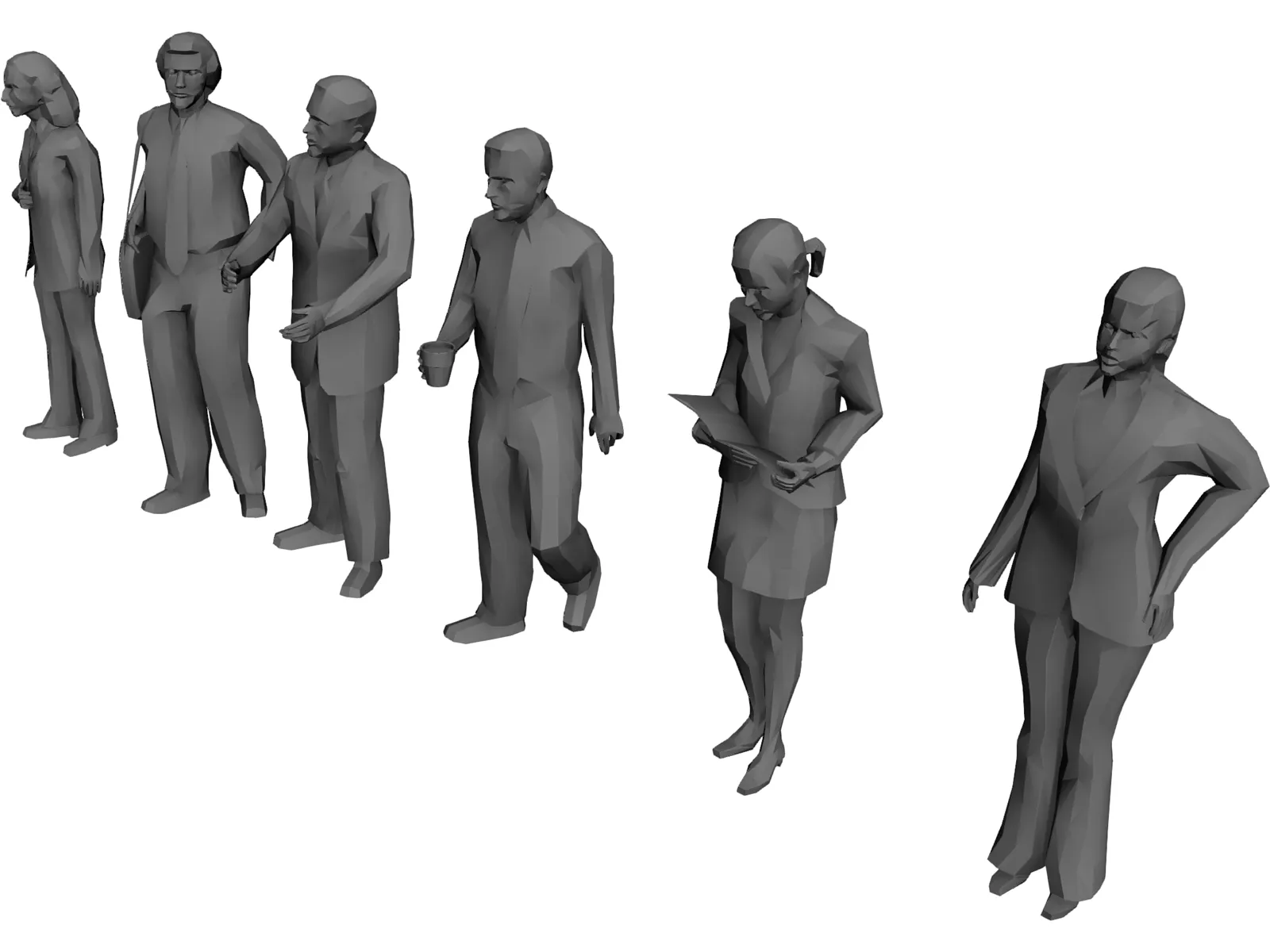 People Collection Low-Poly 3D Model main preview
