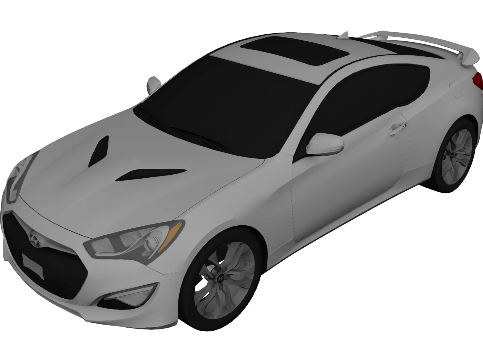 Hyundai Genesis Coupe (2013) 3D Model main preview