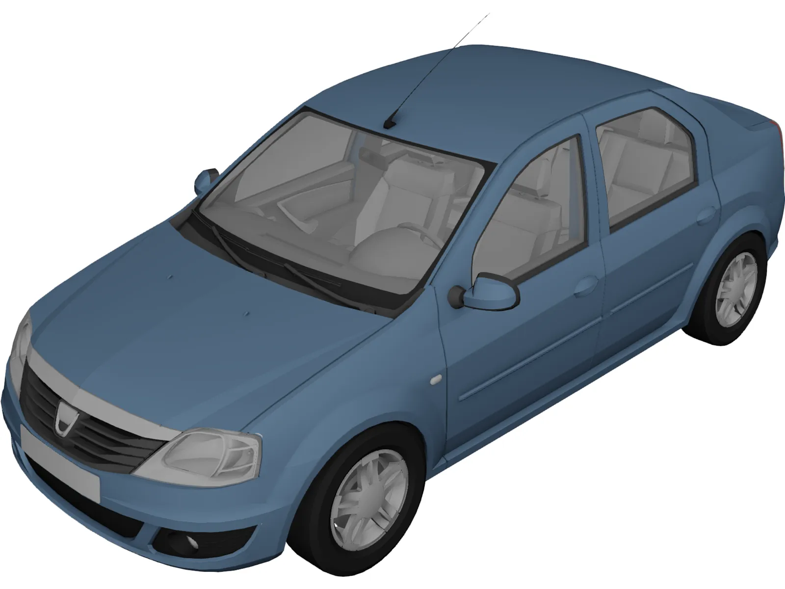 Dacia Logan (2009) 3D Model main preview
