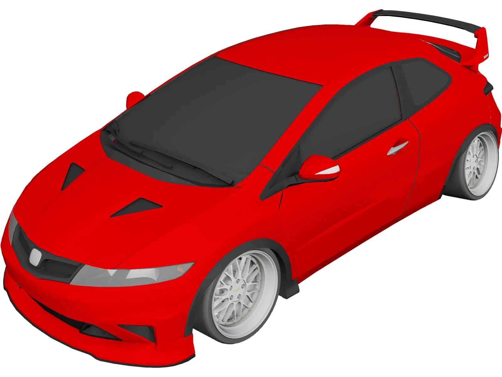 Honda Civic [Tuned] 3D Model main preview