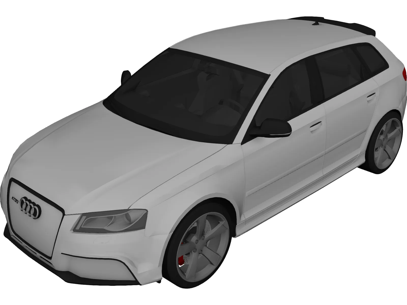 Audi RS3 8PA Sportback 3D Model main preview
