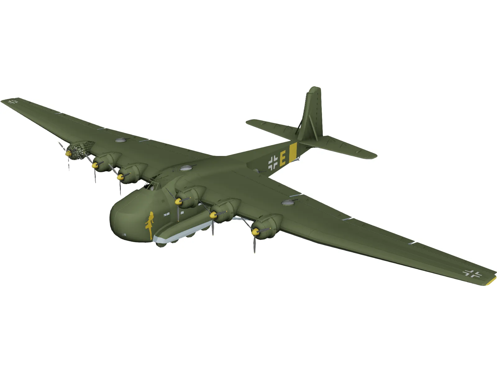 Messerschmitt Me 323 Gigant 3D Model main preview