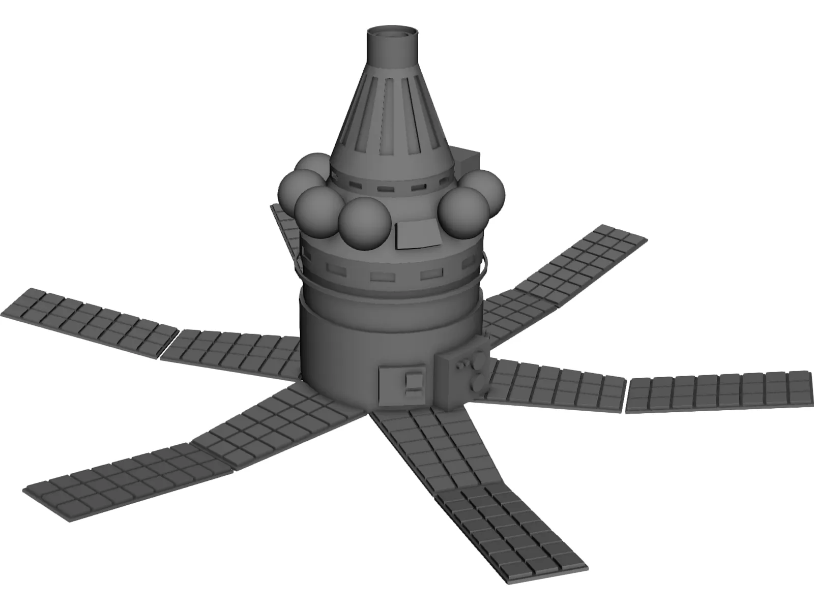 Military Satellite Flash 1T 3D Model main preview