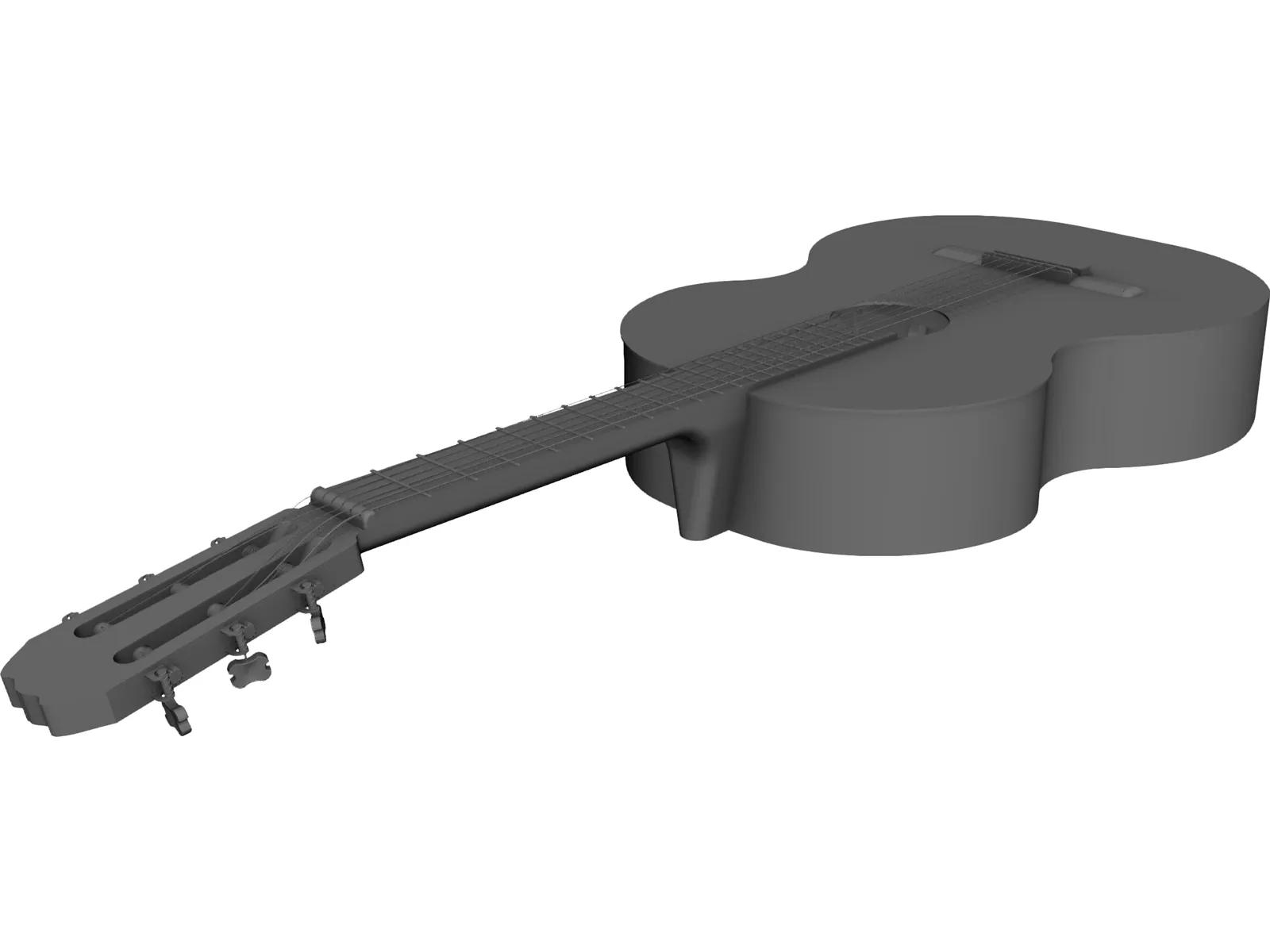 Acoustic Guitar 3D Model main preview
