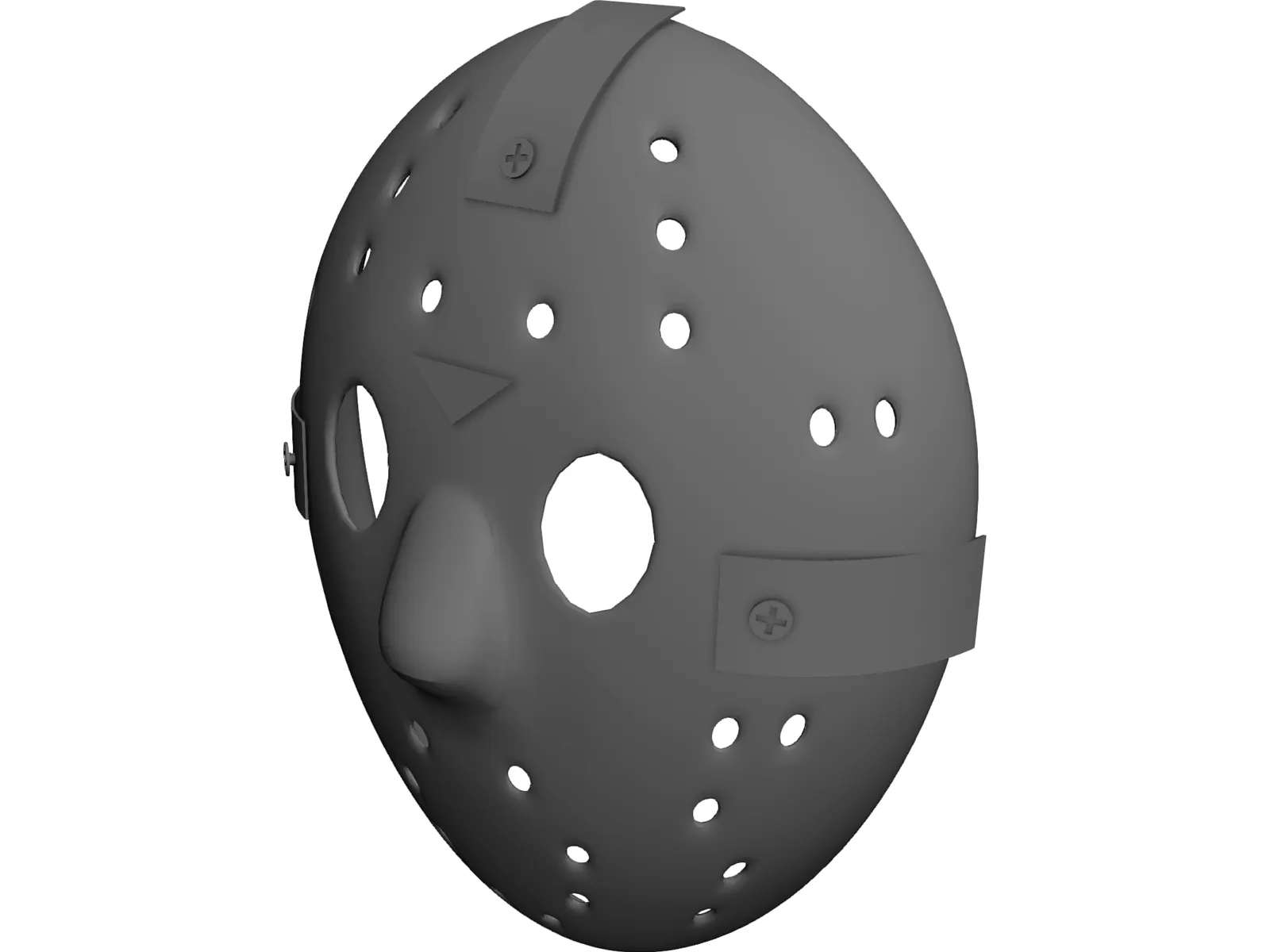 Jason Hockey Goalie Mask 3D Model main preview