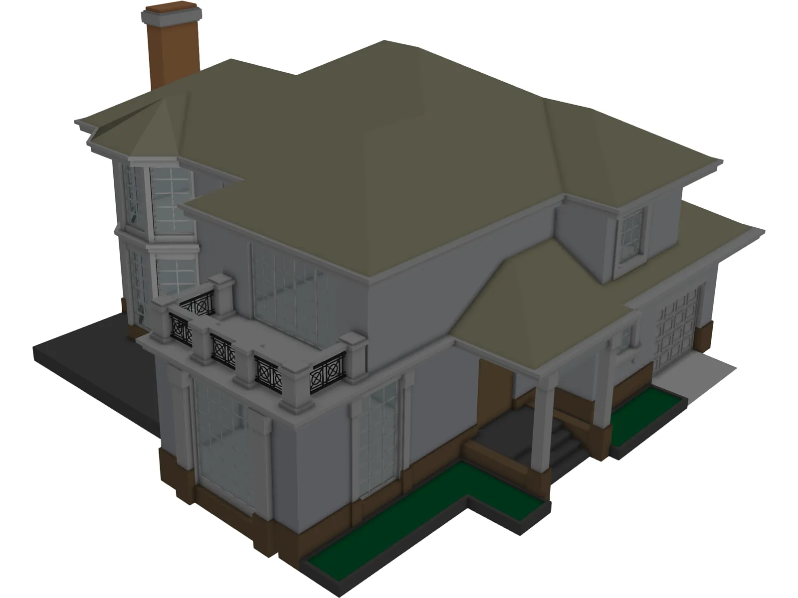 Villa 3D Model main preview
