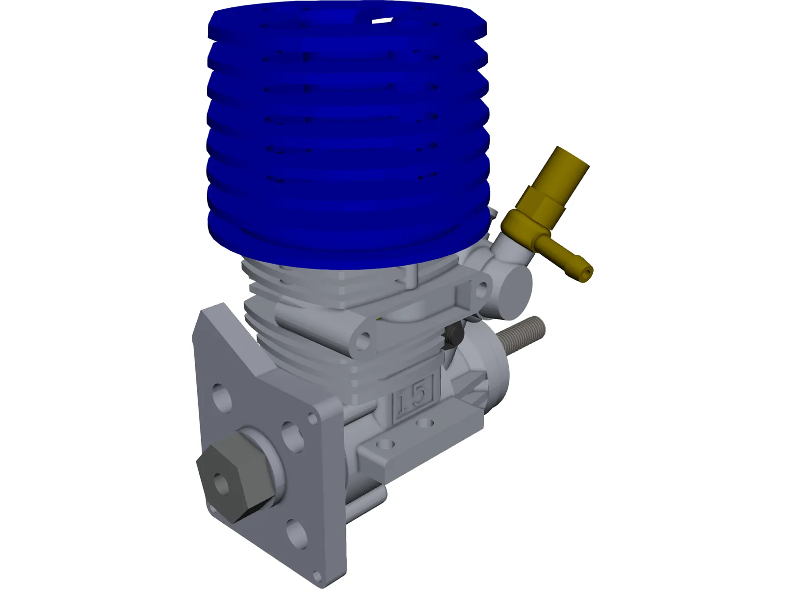 RC Model Car Engine .15cc 2-Stroke 3D Model main preview