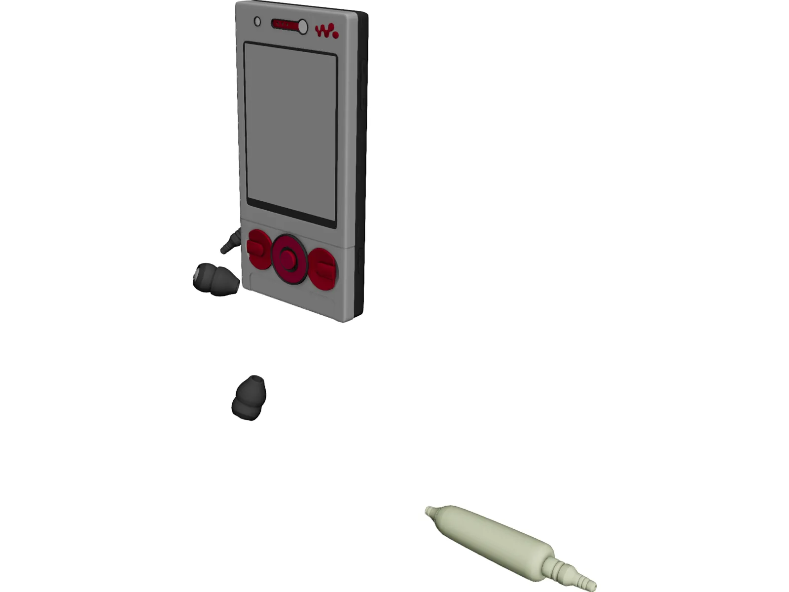 Sony Ericsson W715 Phone 3D Model main preview