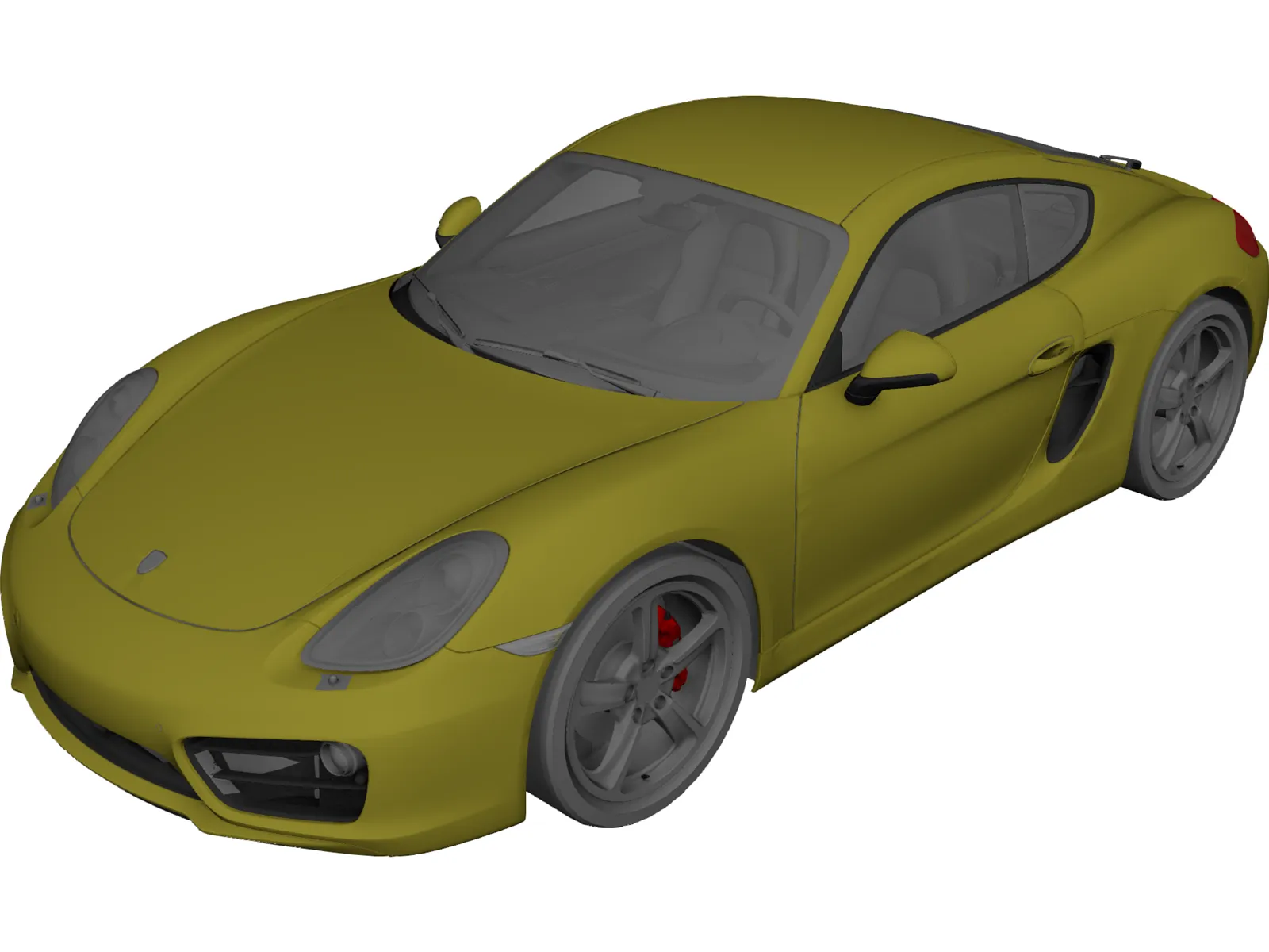 Porsche Cayman S (2013) 3D Model main preview