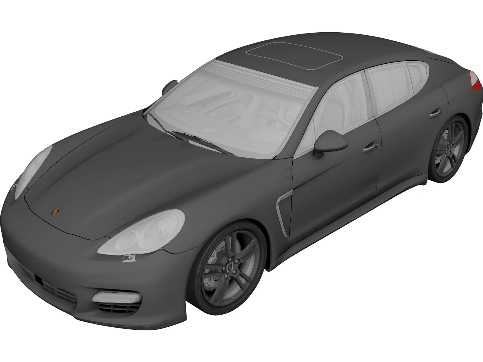Porsche Panamera Turbo S (2012) 3D Model main preview