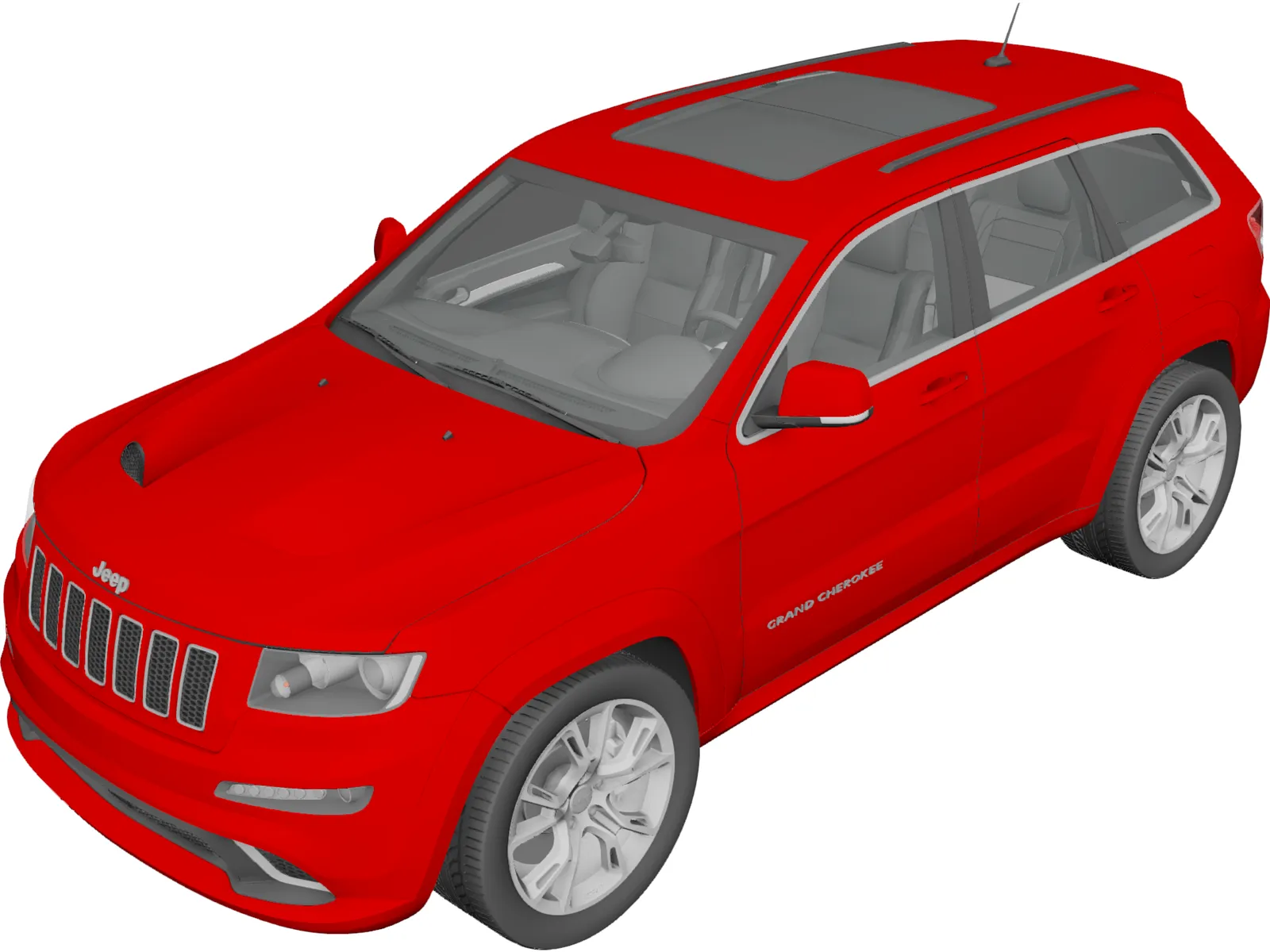 Jeep Grand Cherokee SRT8 (2012) 3D Model main preview