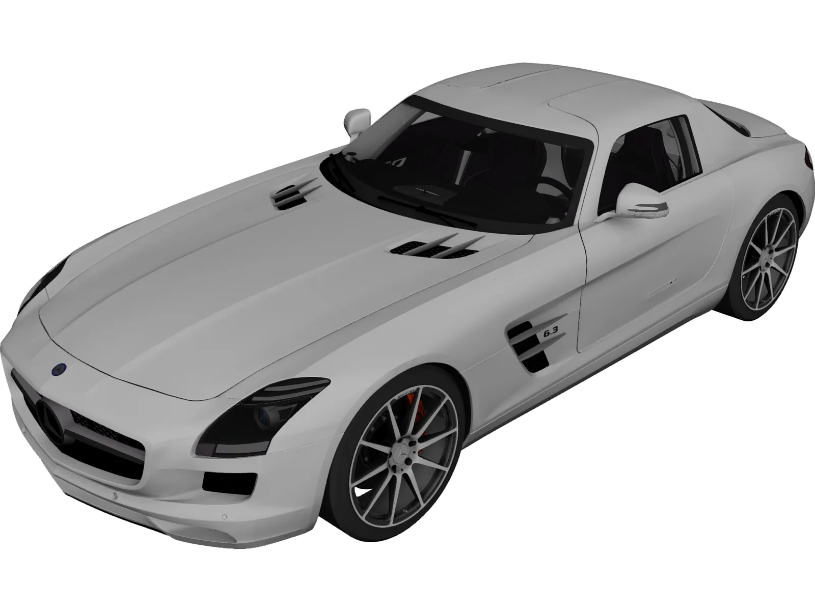 Mercedes-Benz SLS AMG (2011) 3D Model main preview