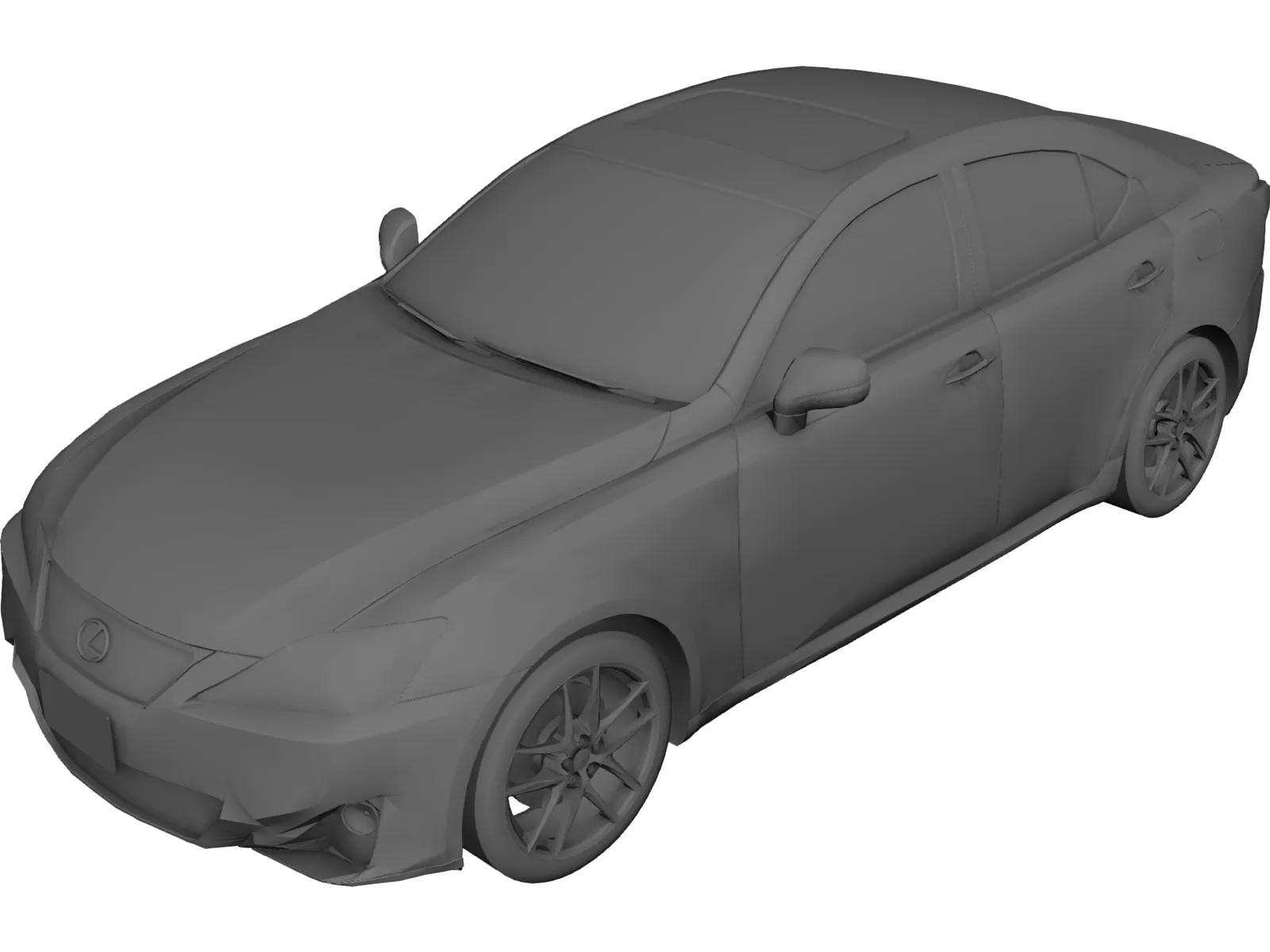 Lexus IS 200d (2011) 3D Model main preview