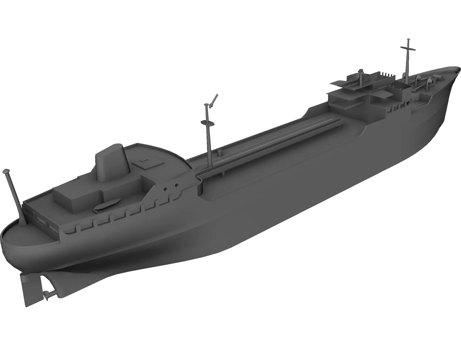 Tanker Ship 3D Model main preview