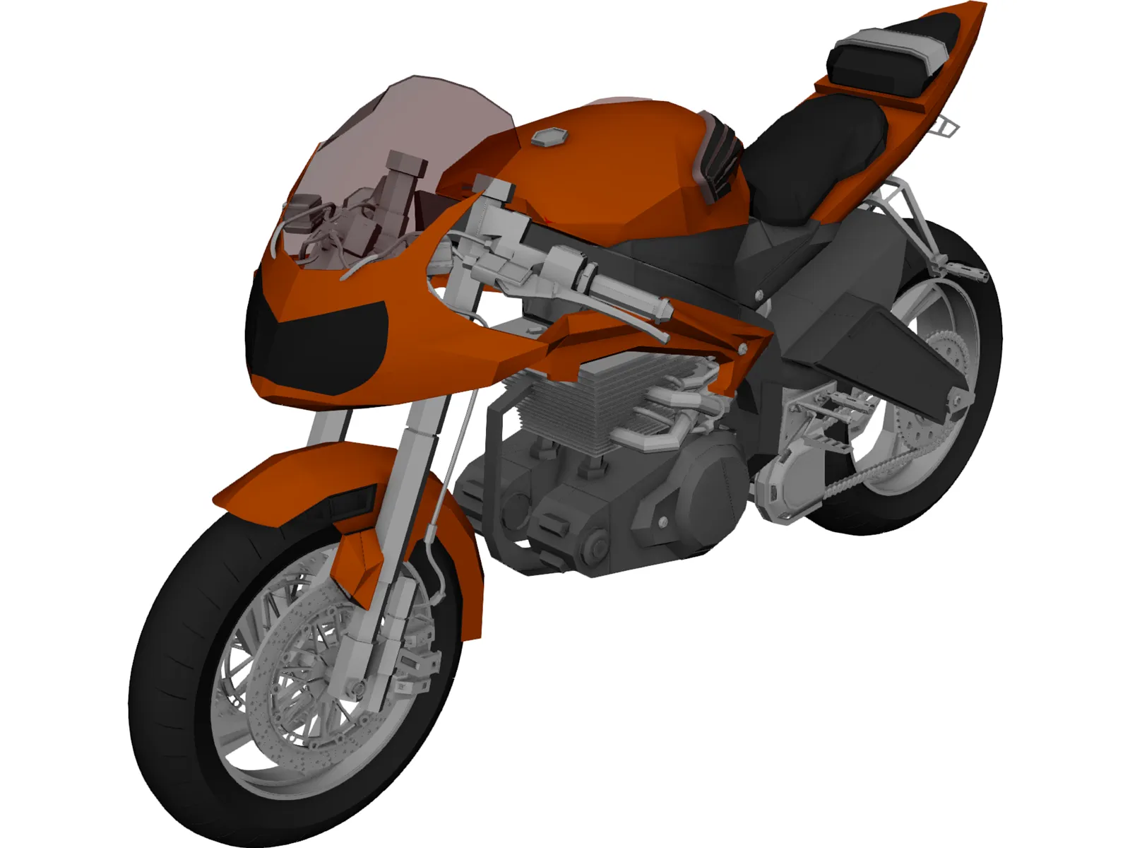 Honda CB150R 3D Model main preview