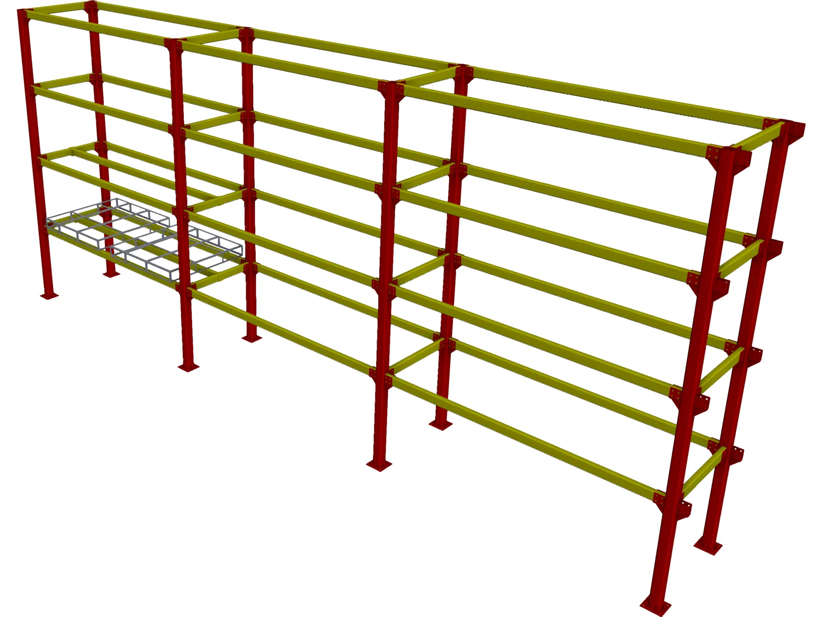 Pallet Rack Heavy Duty 3D Model main preview