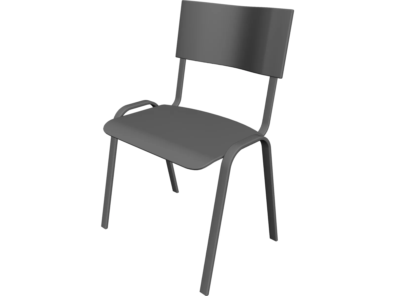 Classroom Chair 3D Model main preview
