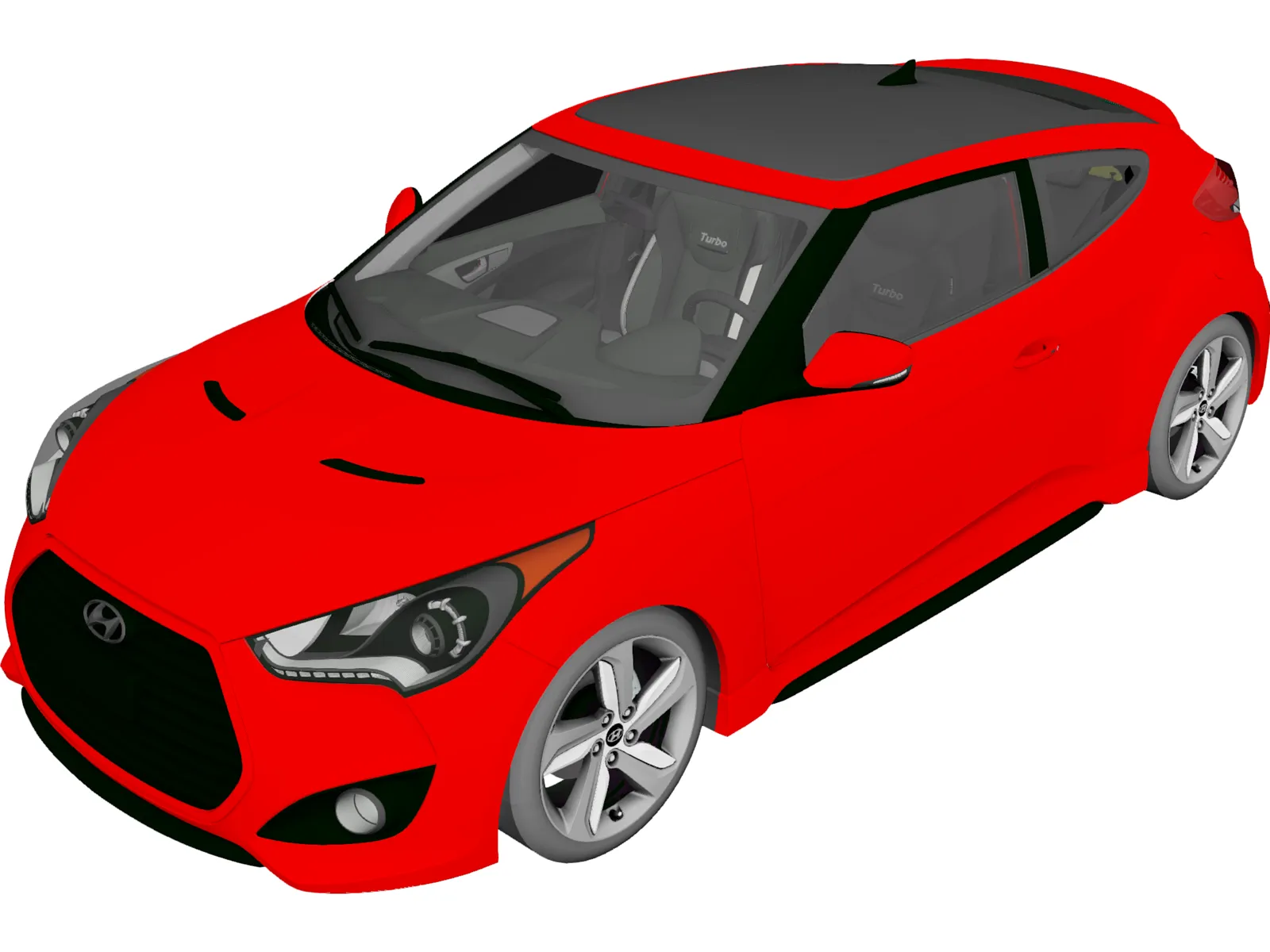 Hyundai Veloster Turbo (2013) 3D Model main preview