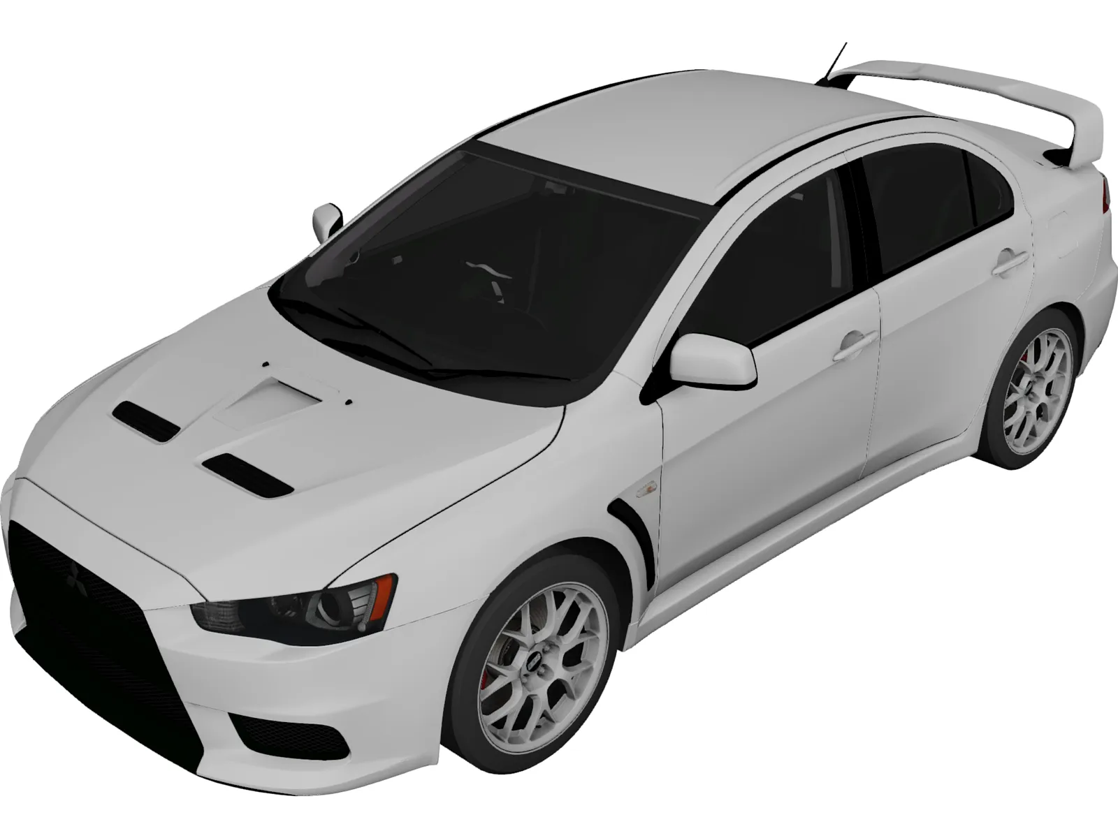 Mitsubishi Lancer Evolution X (2008) 3D Model main preview
