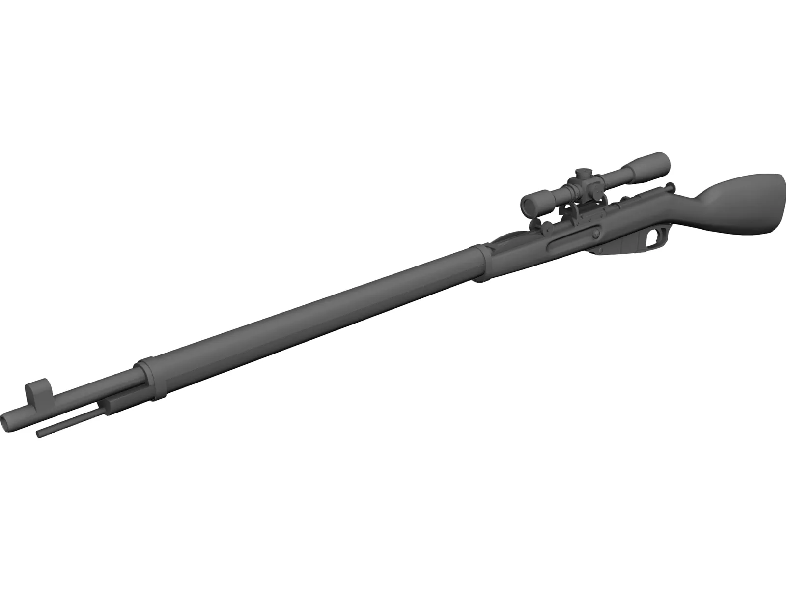 Mosin-Nagant 3D Model main preview