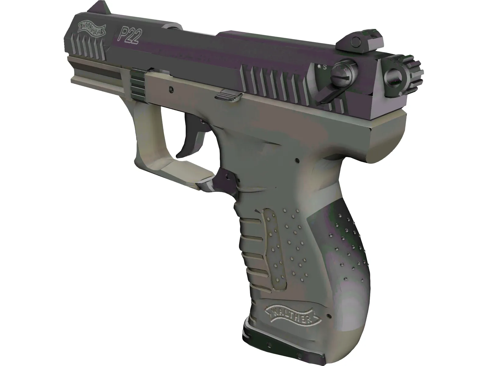 P22 Walther 3D Model main preview