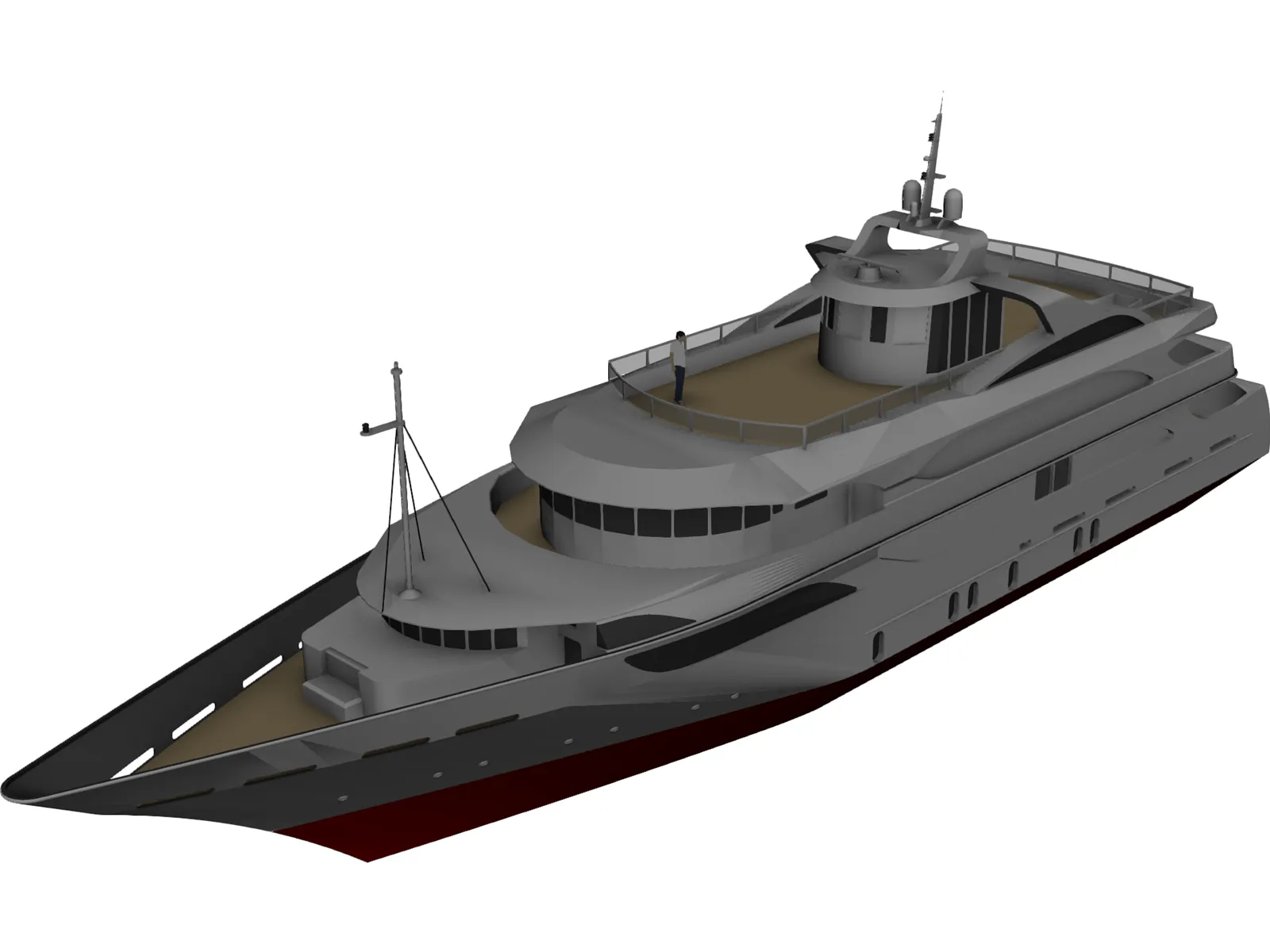 Yacht 3D Model main preview