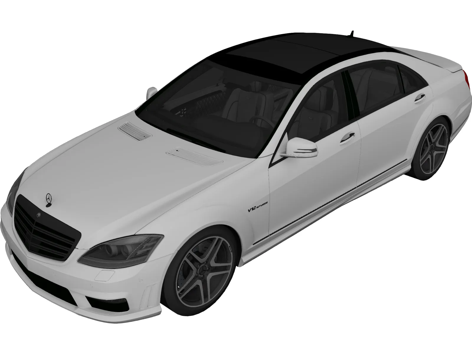 Mercedes-Benz S 65 AMG [W221] (2012) 3D Model main preview