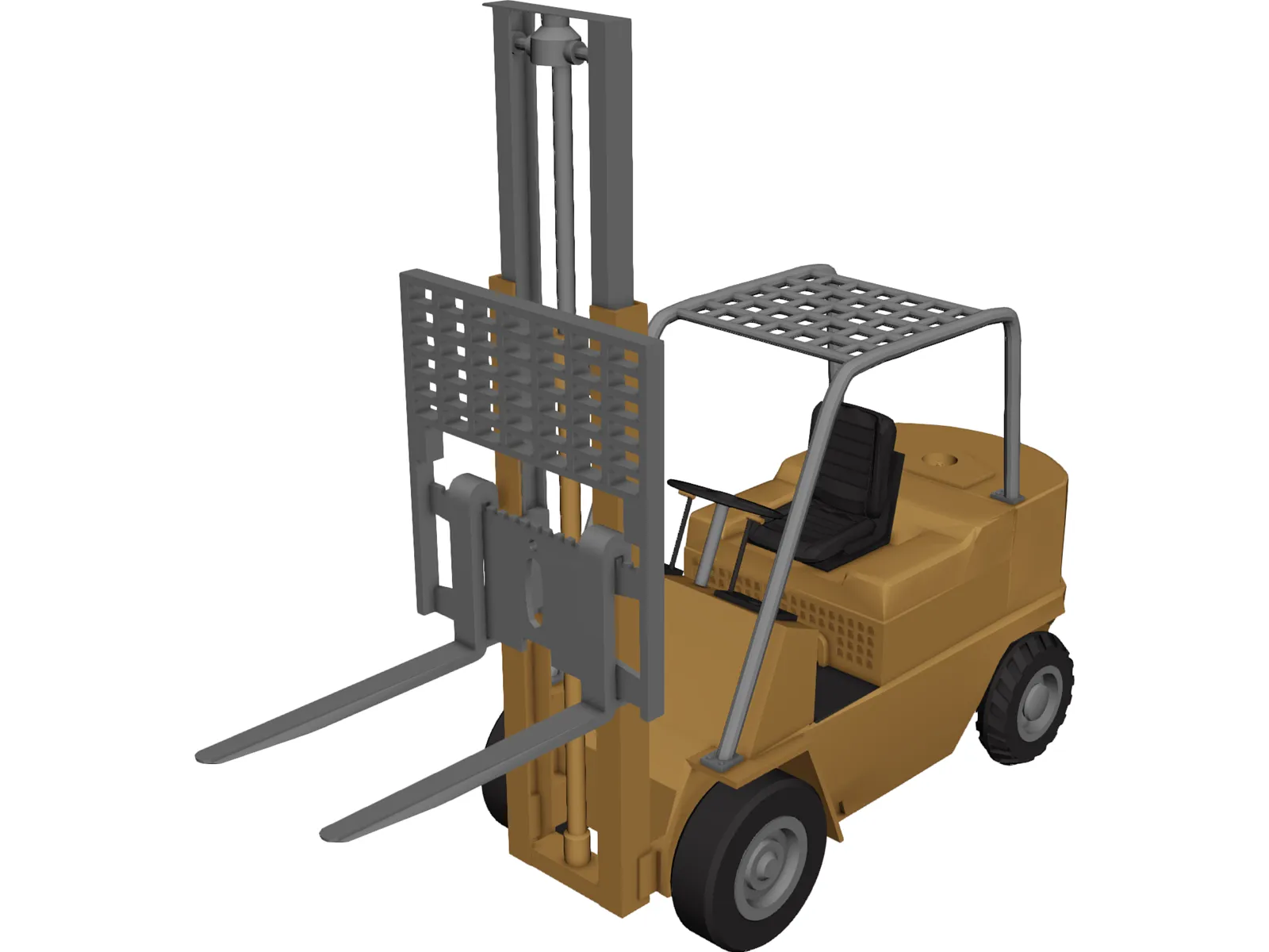 Forklift 3D Model main preview