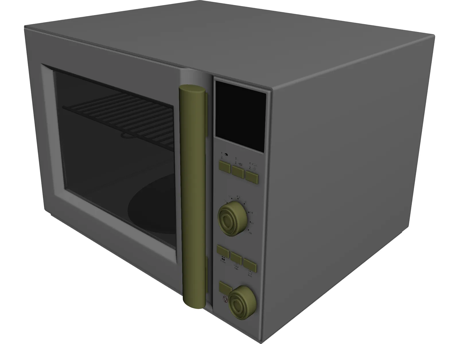 Microwave Oven 3D Model main preview