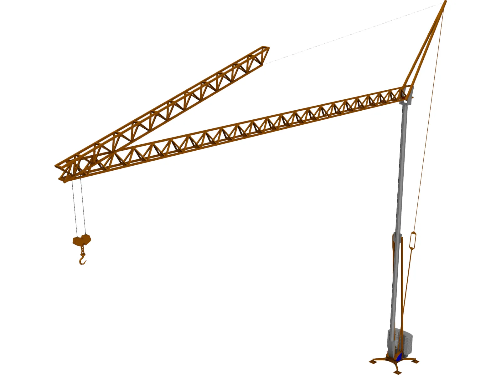 IGO 50 Self Erecting Tower Crane 3D Model main preview