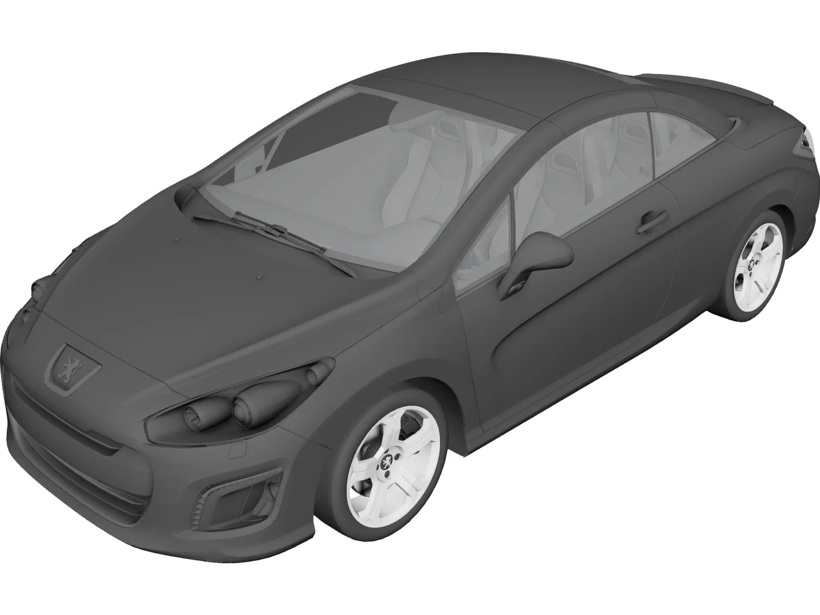 Peugeot 308 CC (2012) 3D Model main preview