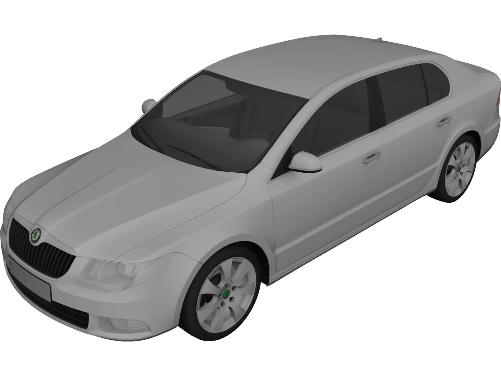 Skoda Superb (2009) 3D Model main preview