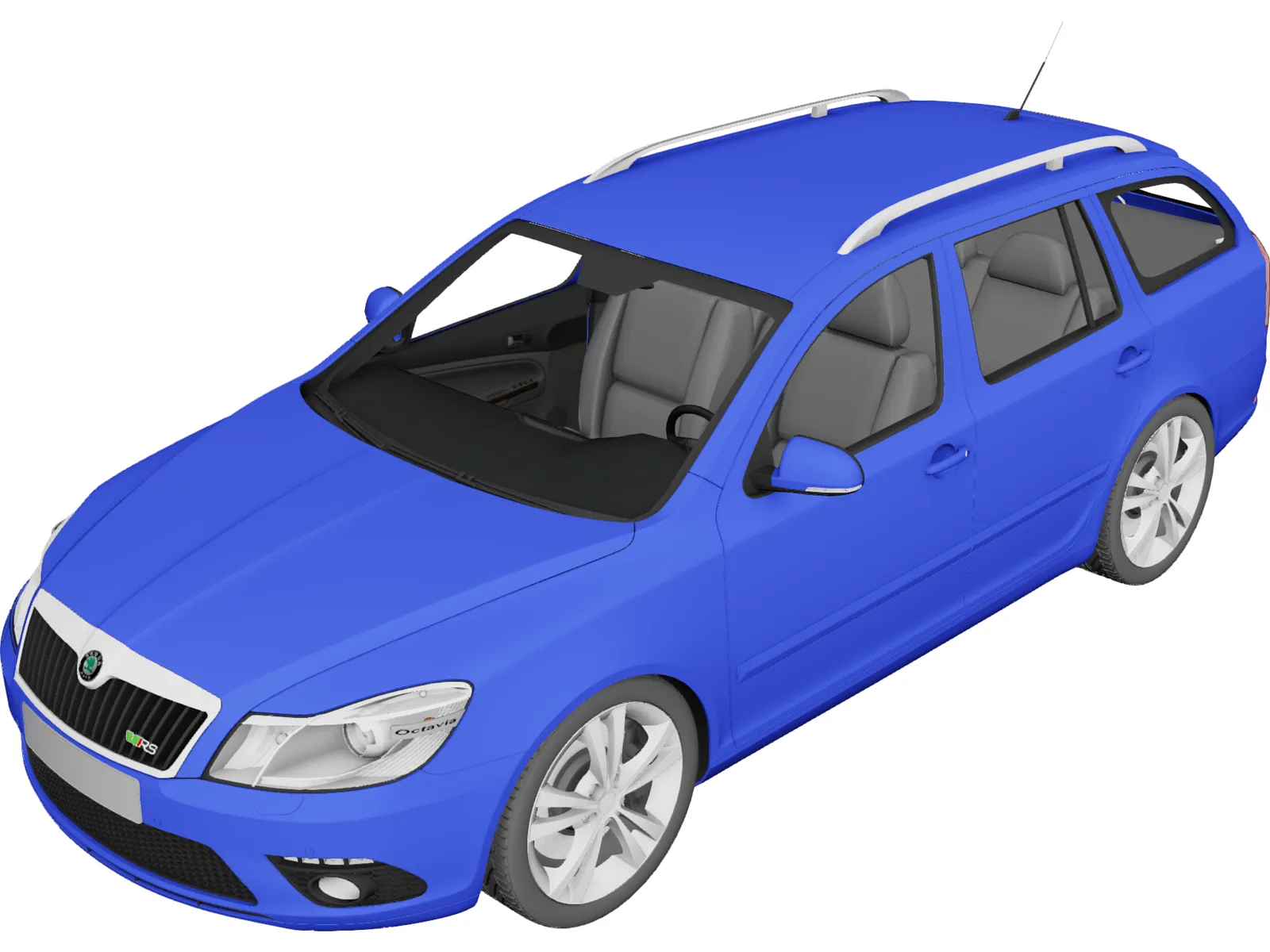 Skoda Octavia RS Combi (2010) 3D Model main preview