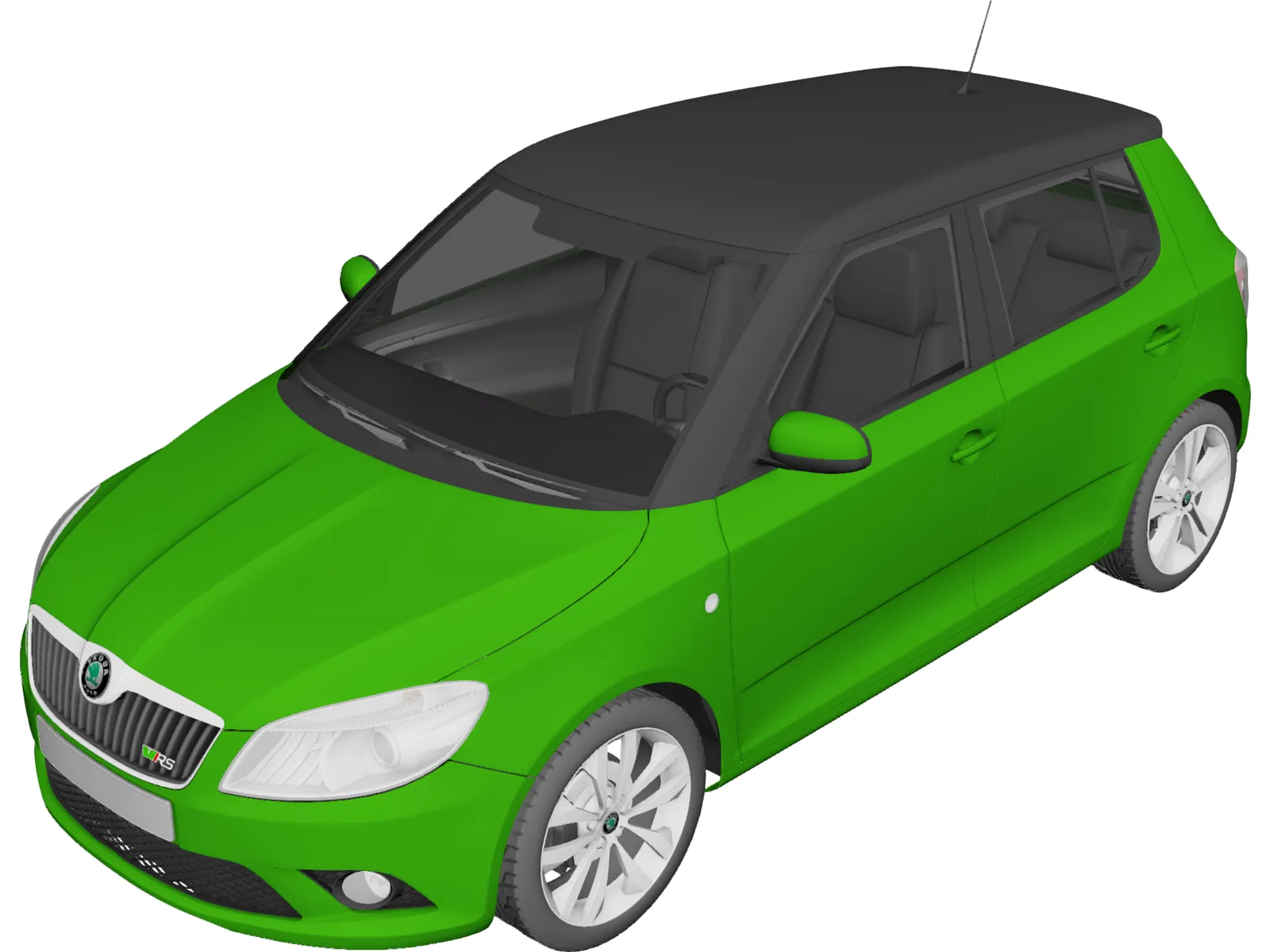 Skoda Fabia RS (2010) 3D Model main preview