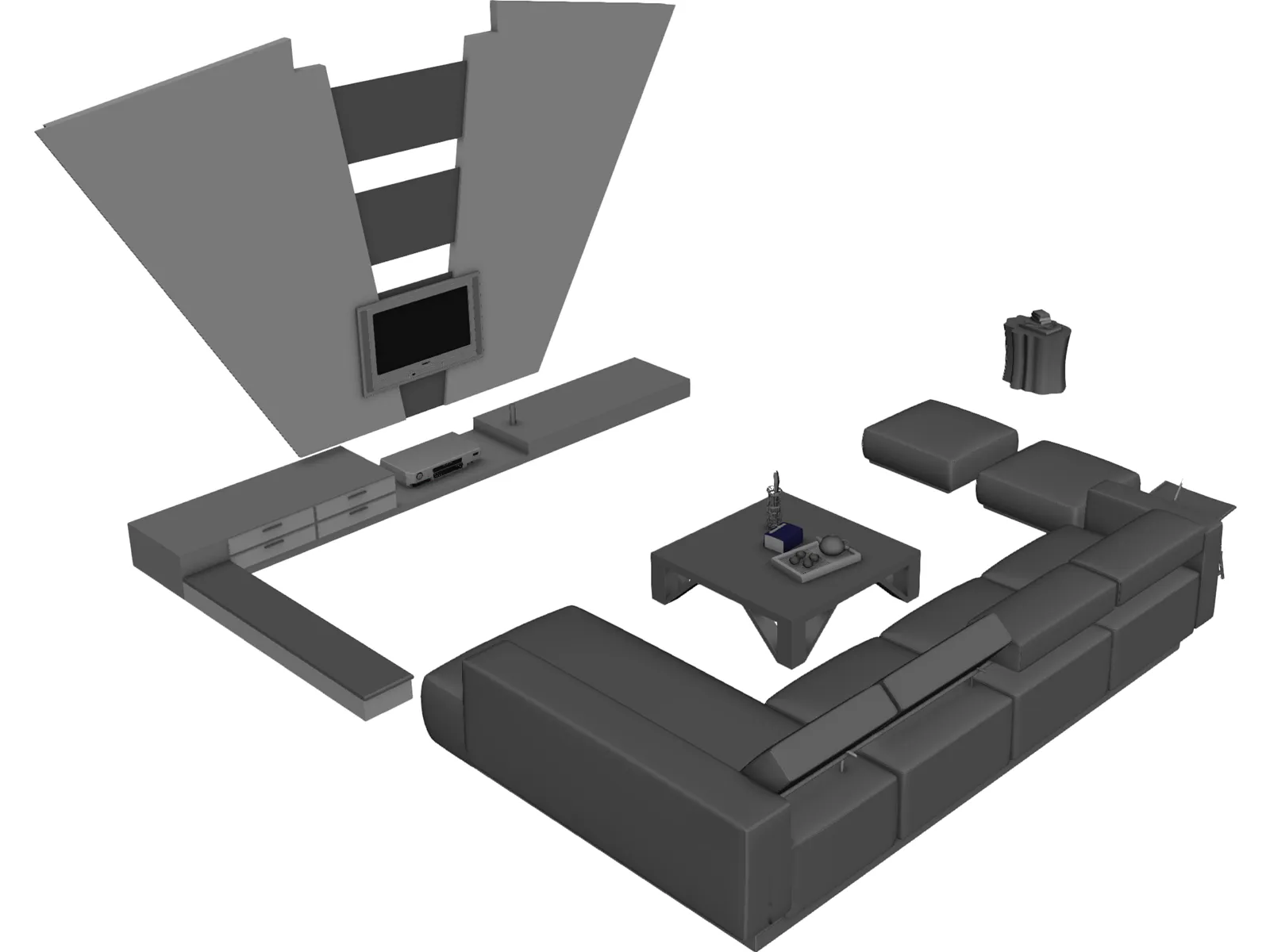 Living Room 3D Model main preview