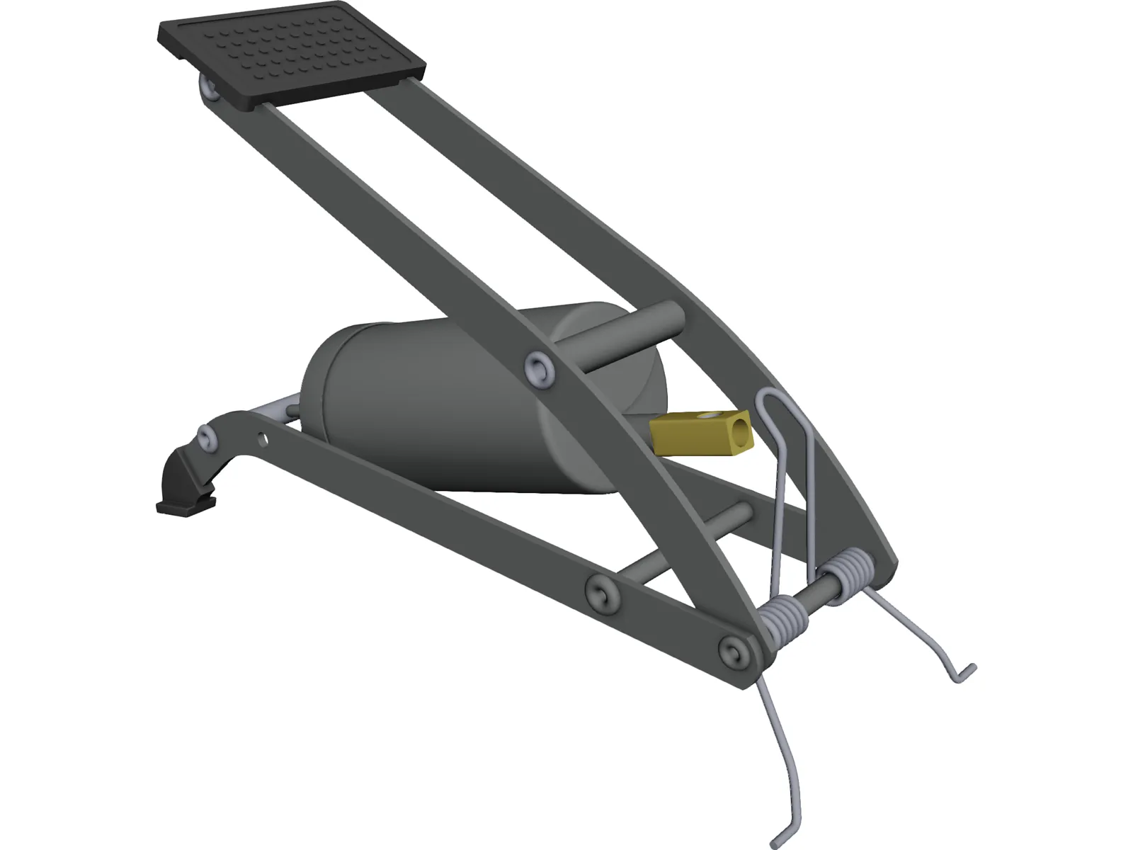 Bicycle Floor Pump 3D Model main preview