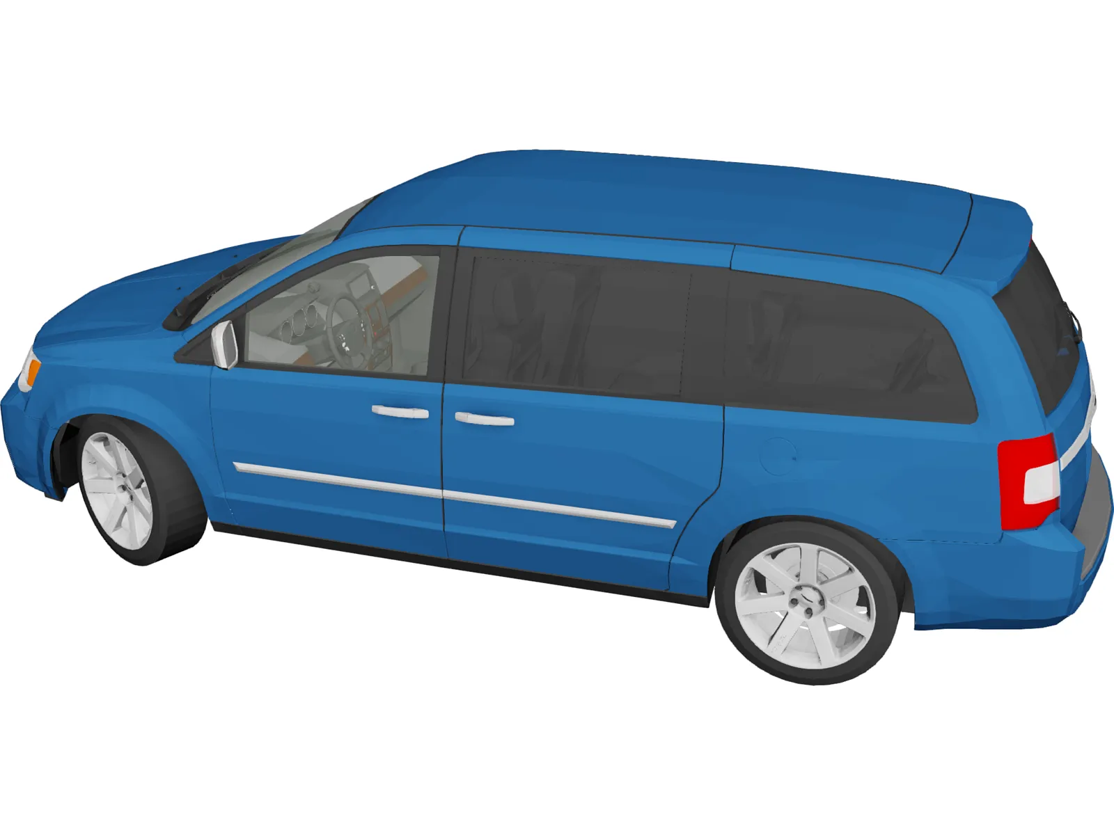 Chrysler Town and Country (2013) 3D Model main preview
