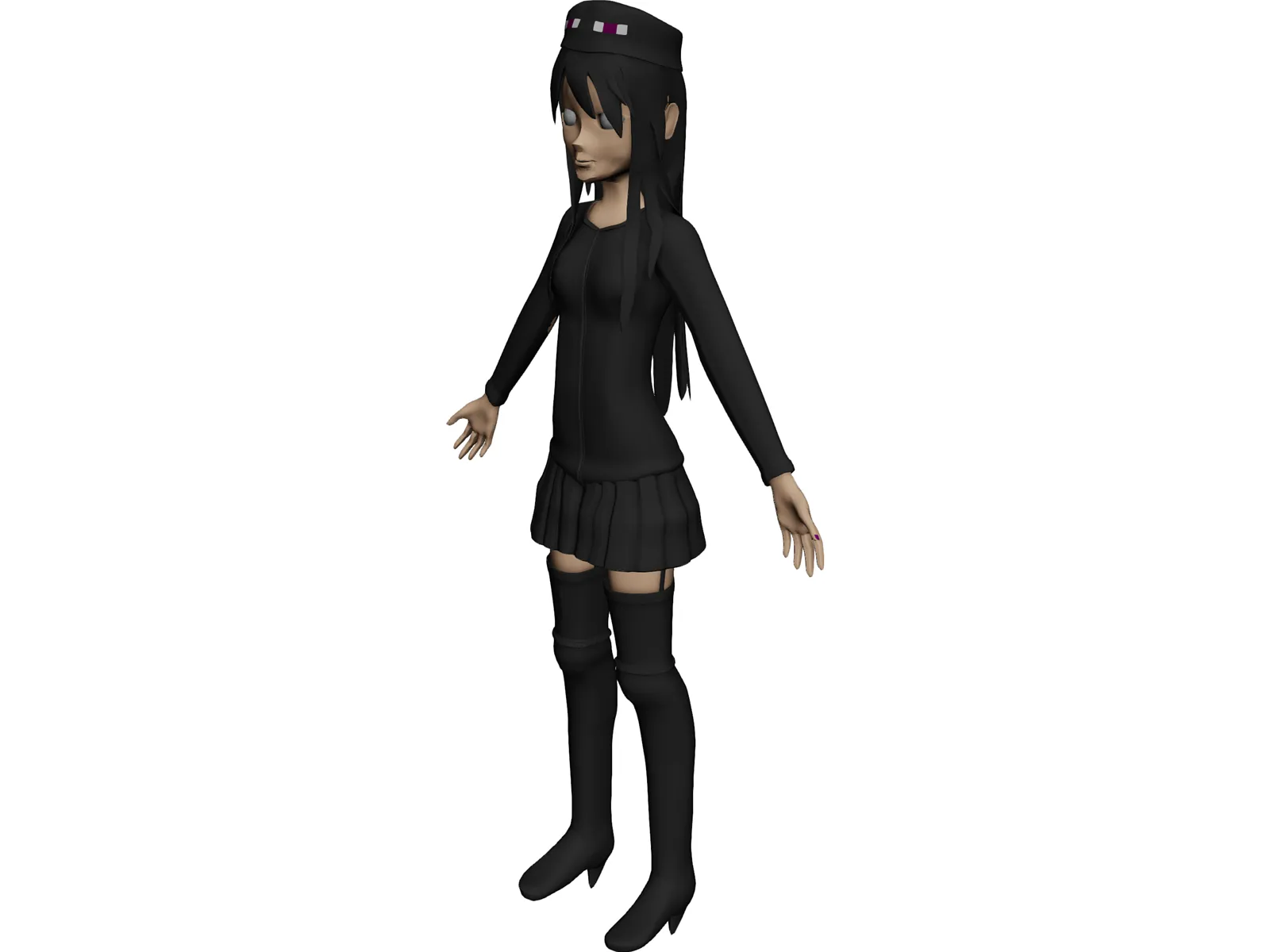 Andr the EnderGirl 3D Model main preview